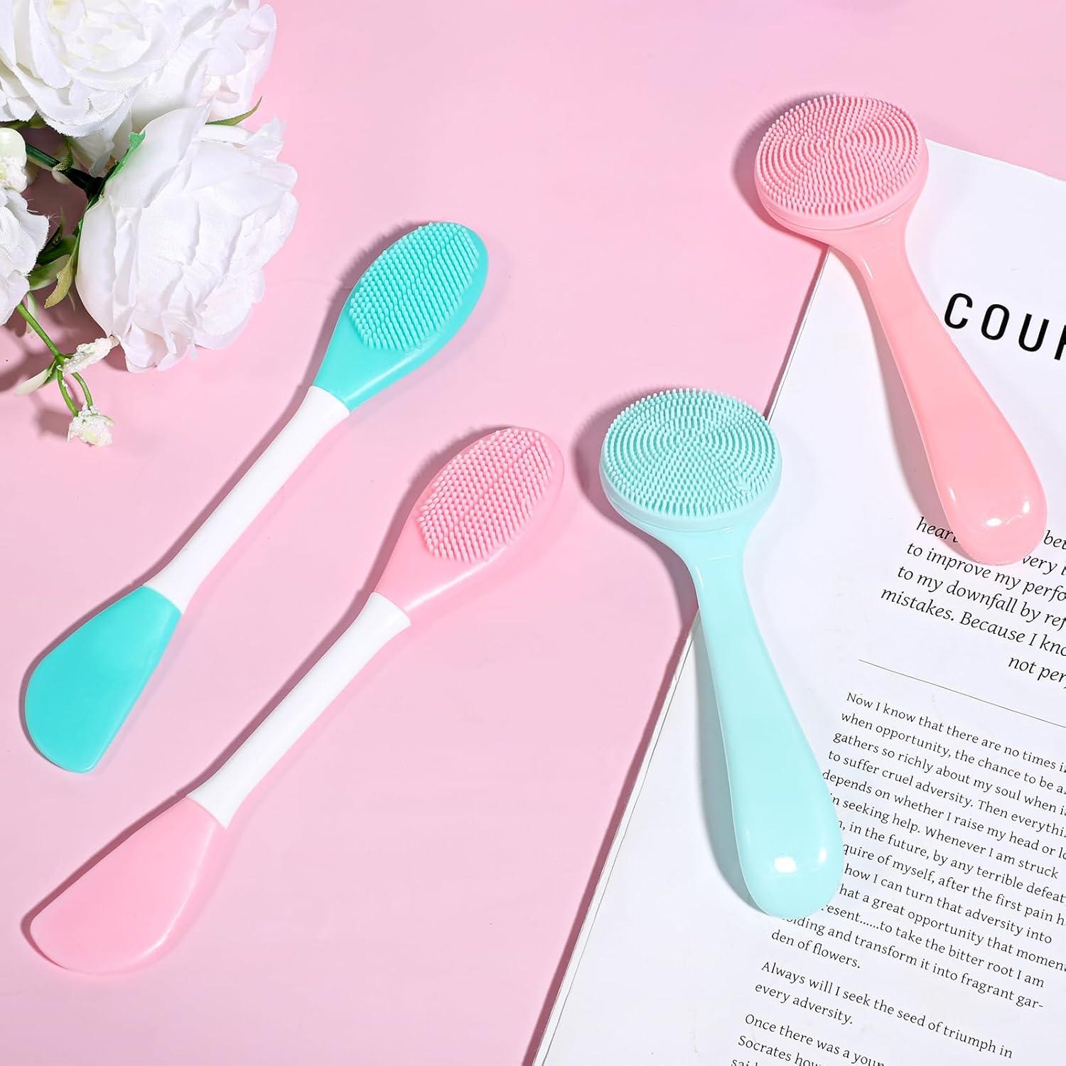 Paquete de 4 Cepillos Faciales de Silicona Alrhso - Limpieza Suave