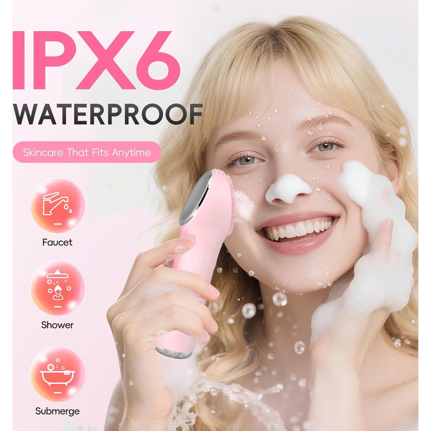 Cepillo Facial de Limpieza Prooral SK0310, Silicona Recargable 2 en 1