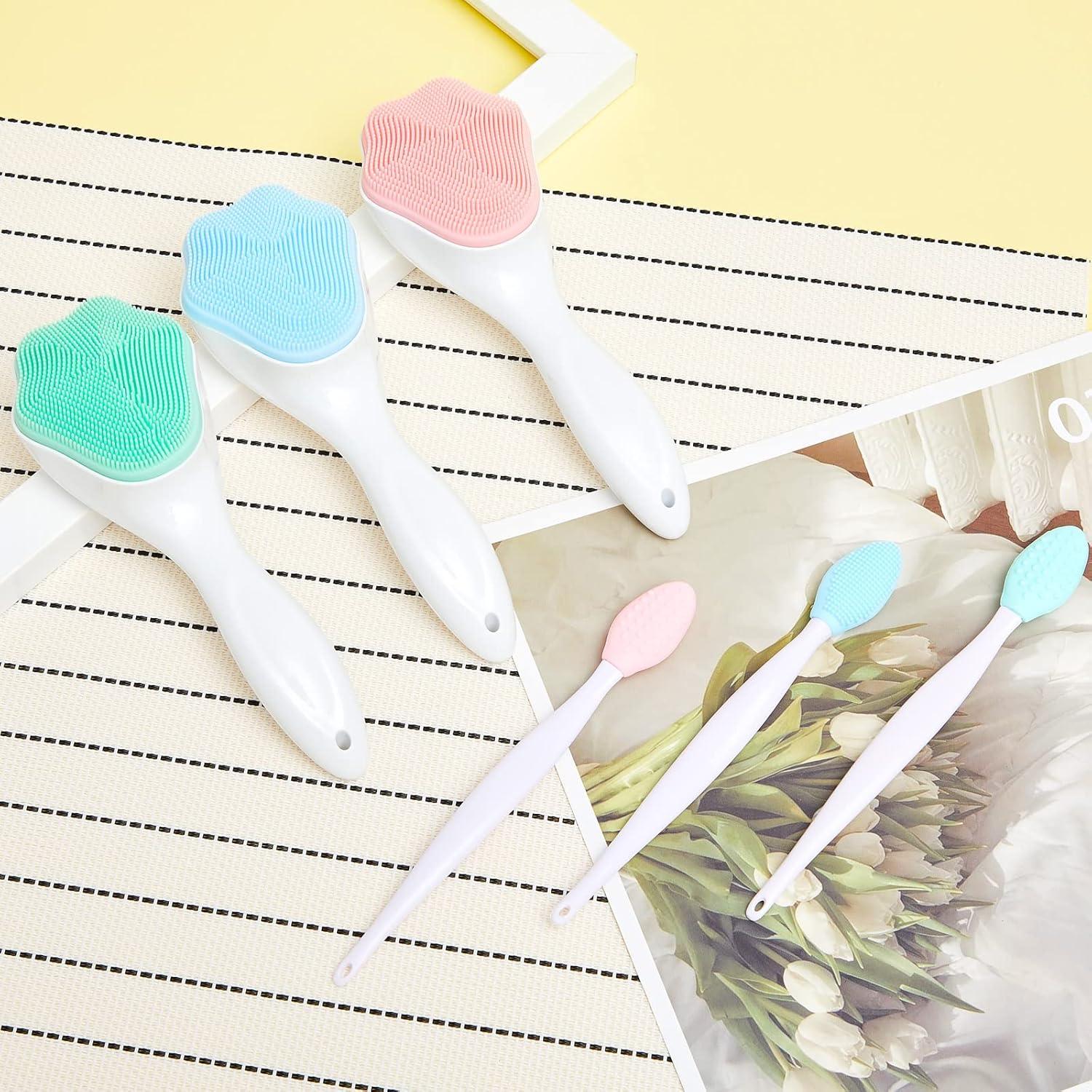 Juego de 6 Cepillos Exfoliantes Faciales y de Labios Tessco