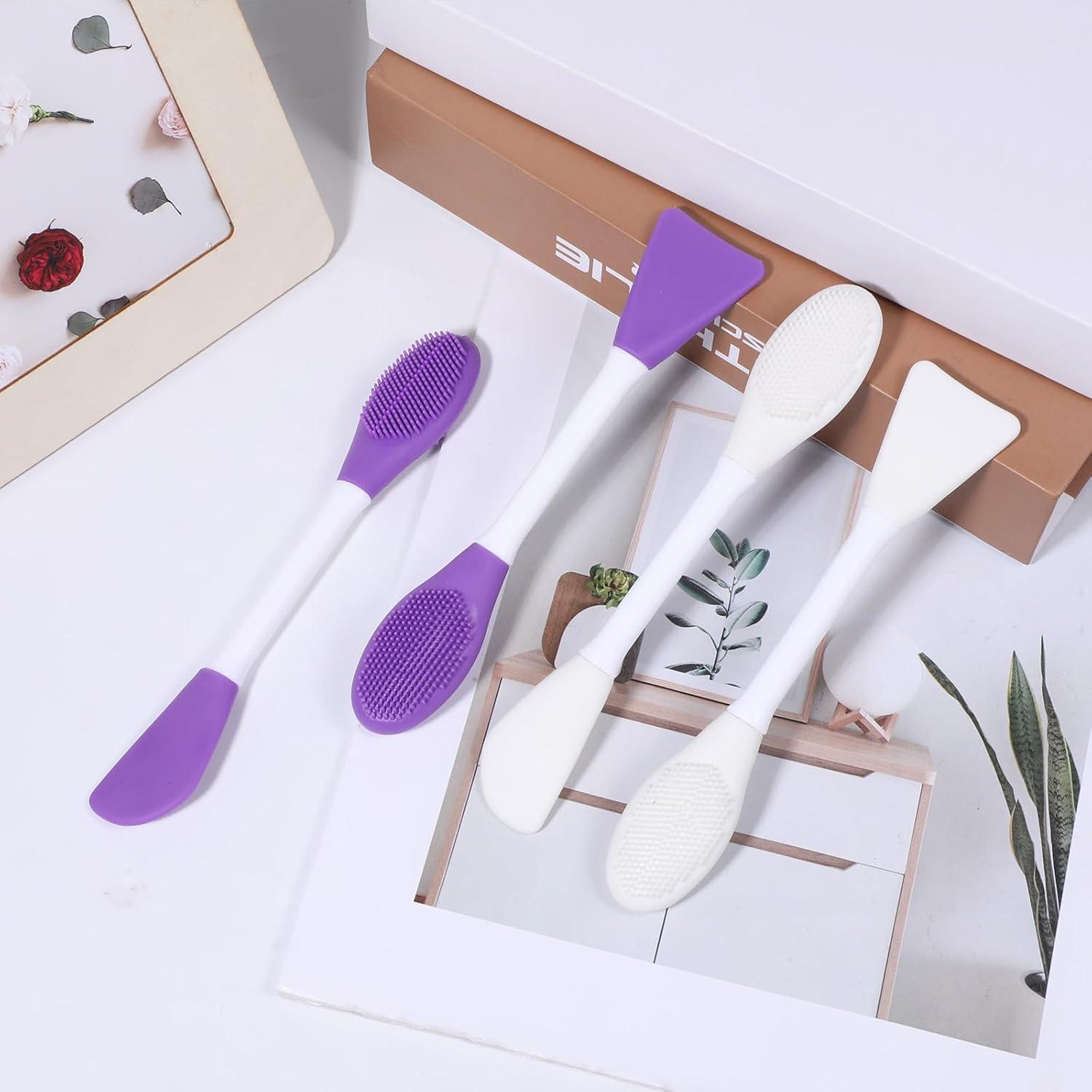 Set de 4 Cepillos Faciales Doble Lado Bruislard - Silicona