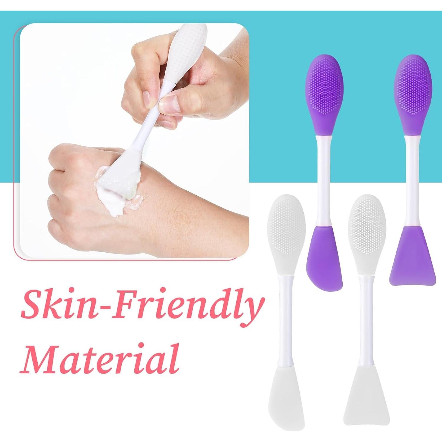 Set de 4 Cepillos Faciales Doble Lado Bruislard - Silicona