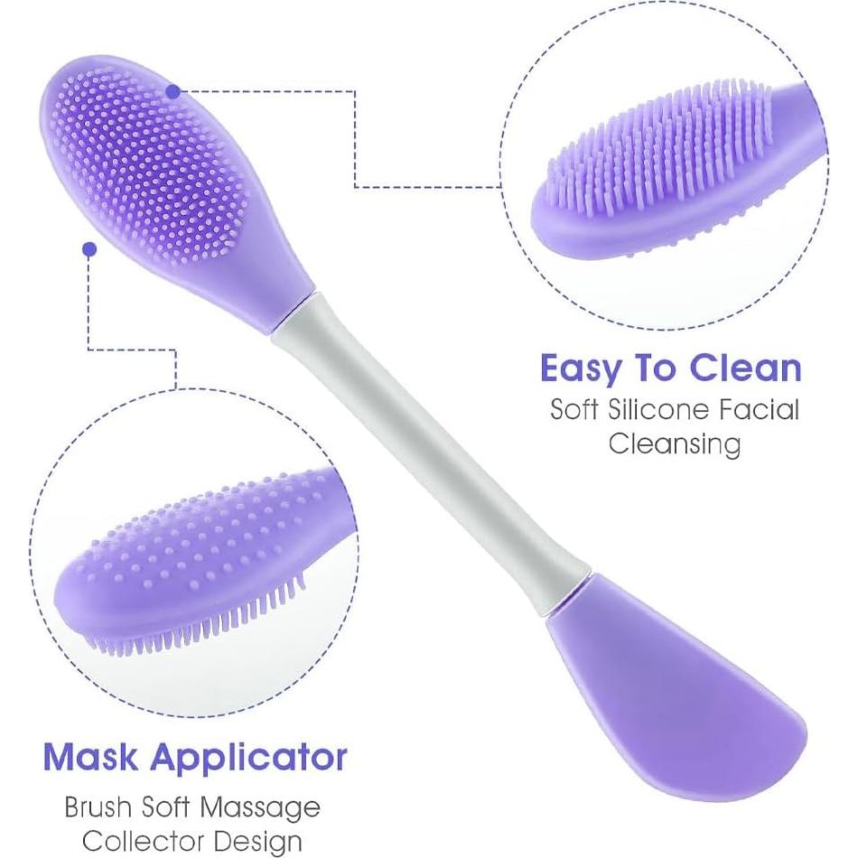 Cepillo Facial de Silicona SHxxyljh 2 Pcs Limpieza Profunda