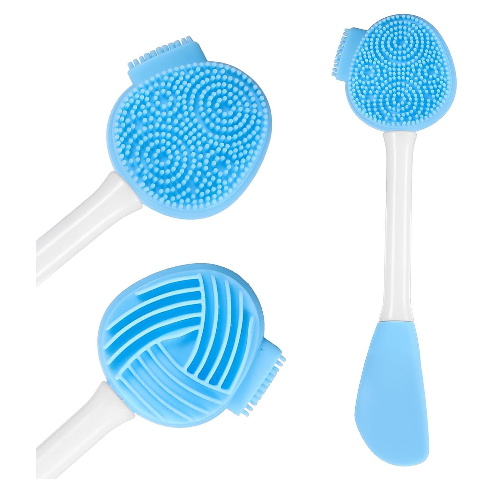 Exfoliador Facial de Silicona Azul FdcZeyxior 14.8 cm 4 en 1