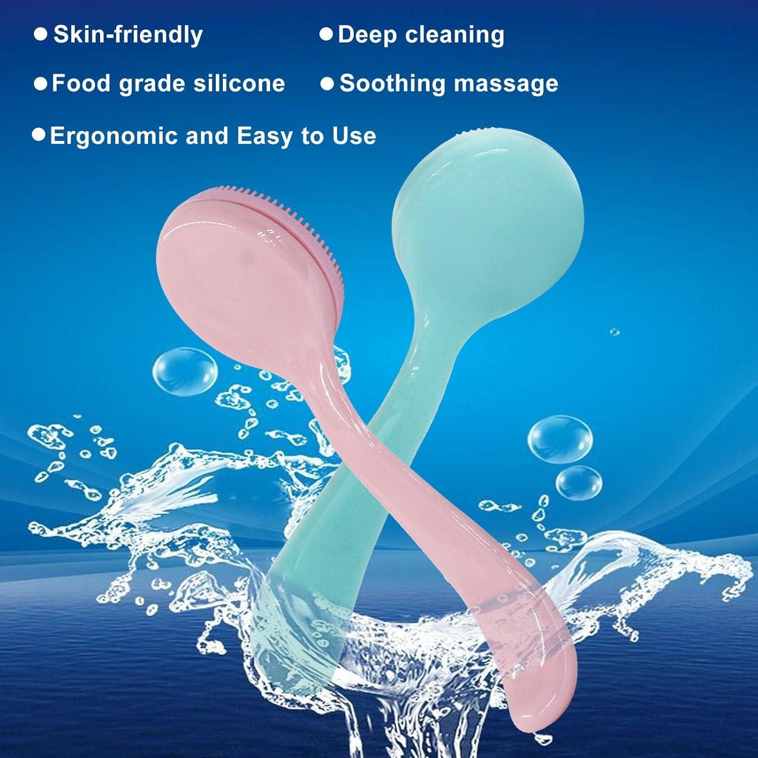 Cepillo Facial de Silicona Zorfeter 2 Piezas Exfoliador Suave