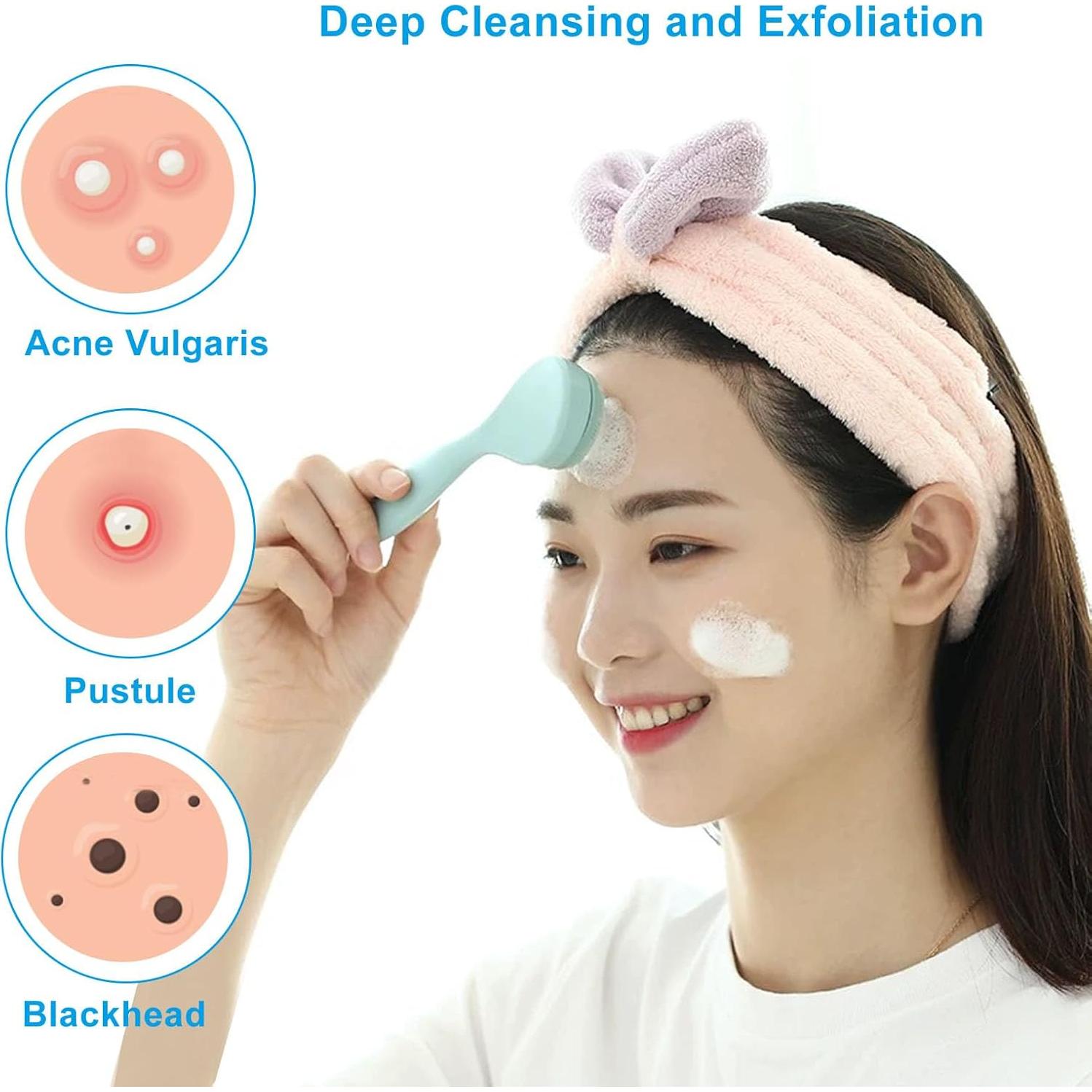 Cepillo Facial de Silicona Zorfeter 2 Piezas Exfoliador Suave