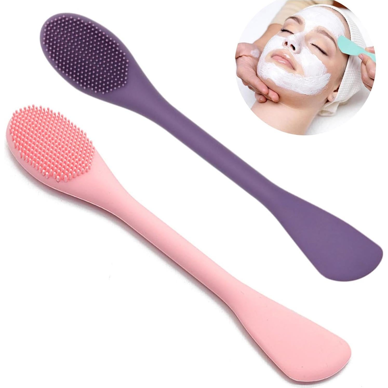 Brocha Facial de Silicona Shenzhen Sigrid 17.27cm Rosa/Púrpura