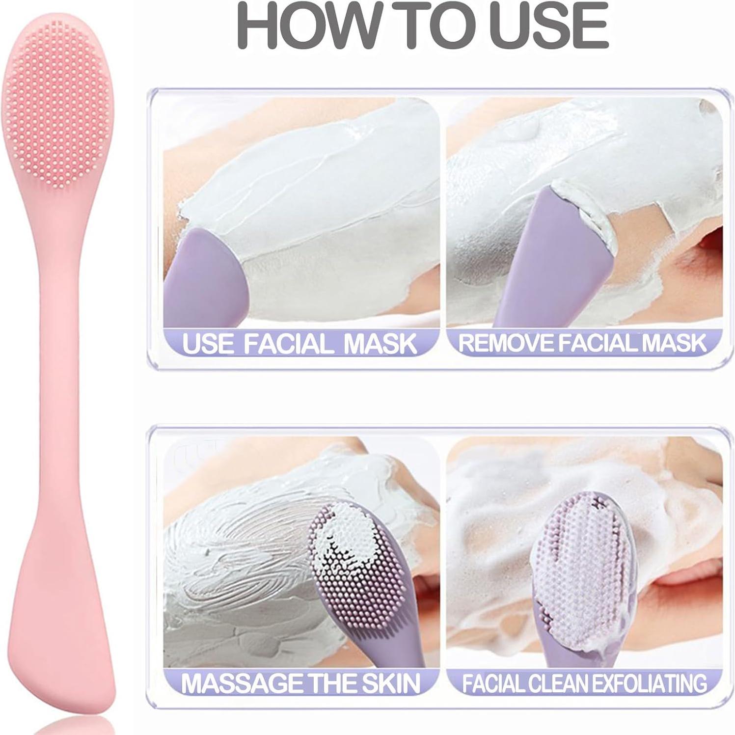 Brocha Facial de Silicona Shenzhen Sigrid 17.27cm Rosa/Púrpura