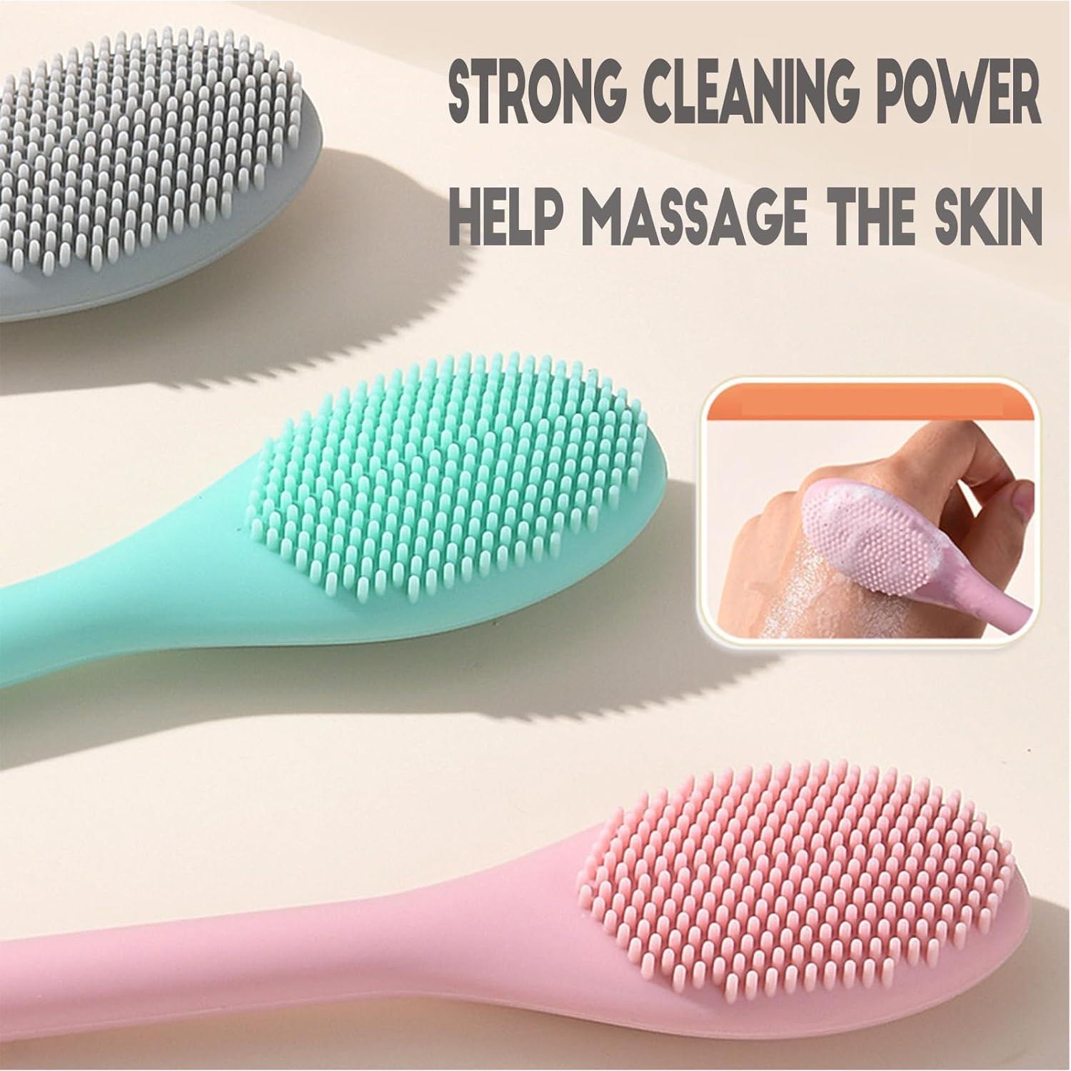 Brocha Facial de Silicona Shenzhen Sigrid 17.27cm Rosa/Púrpura