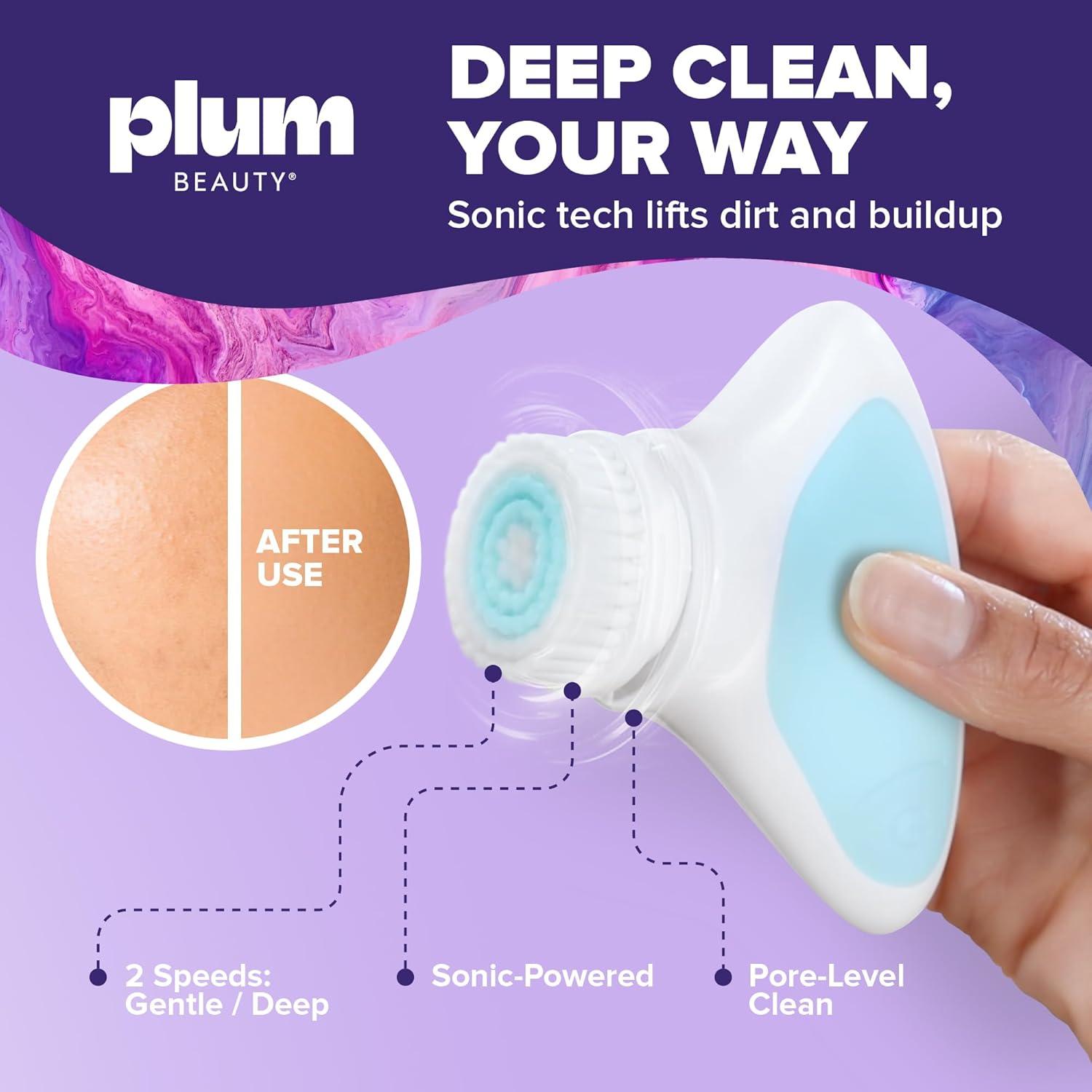 Cepillo Facial Sonic Clio 8215P Doble Velocidad Resistente al Agua