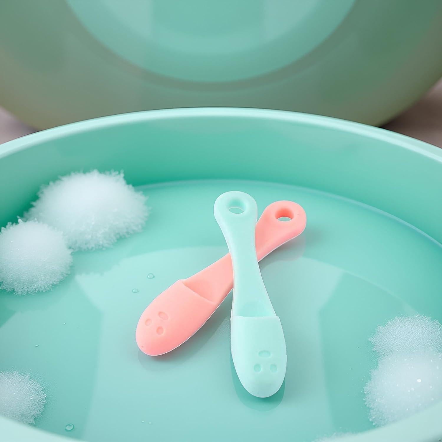 Juego de 2 Cepillos Faciales de Silicona Myuiao Verde y Rojo