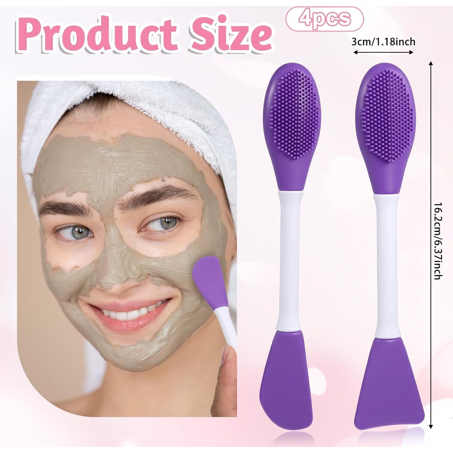 Cepillo Limpiador de Poros Facial Alrhso 4 Piezas Silicona