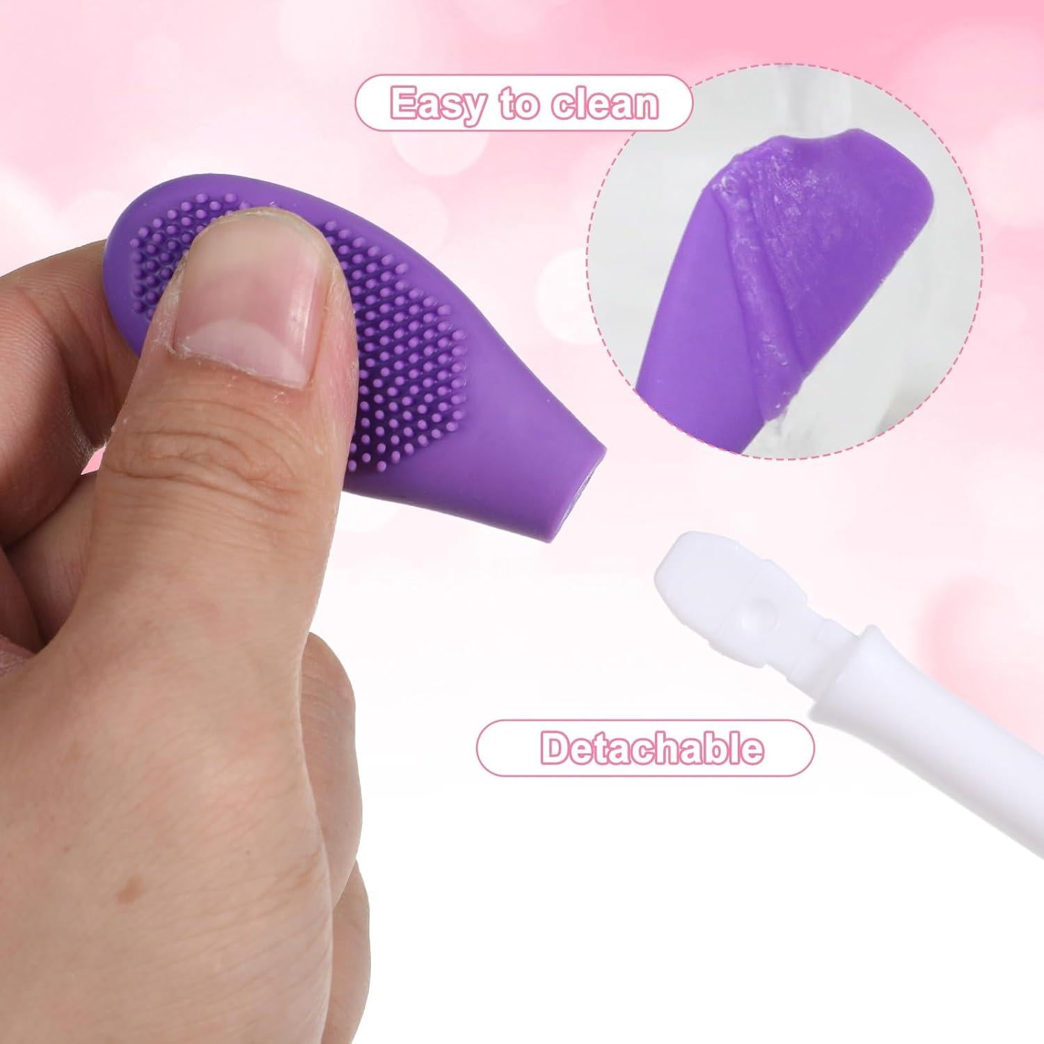 Cepillo Limpiador de Poros Facial Alrhso 4 Piezas Silicona