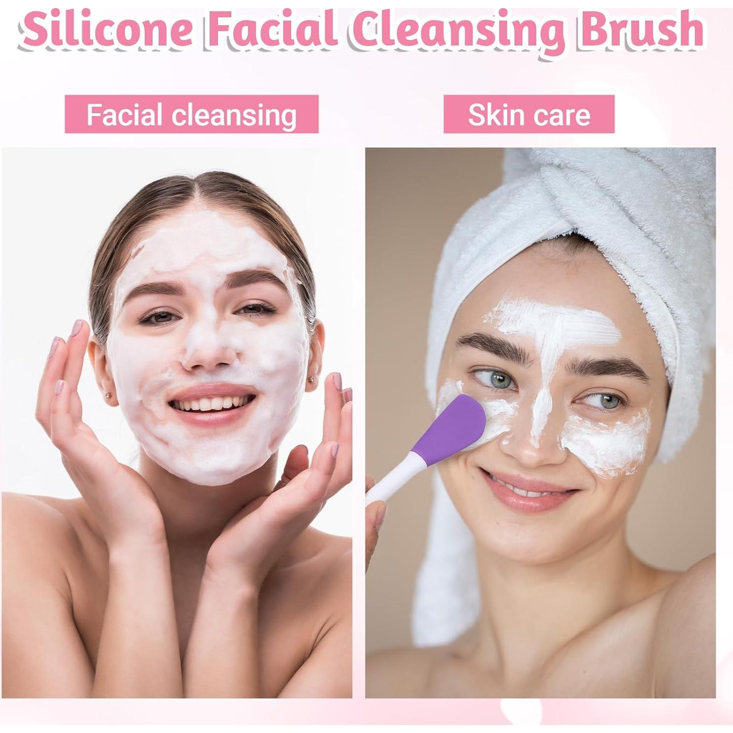 Cepillo Limpiador de Poros Facial Alrhso 4 Piezas Silicona