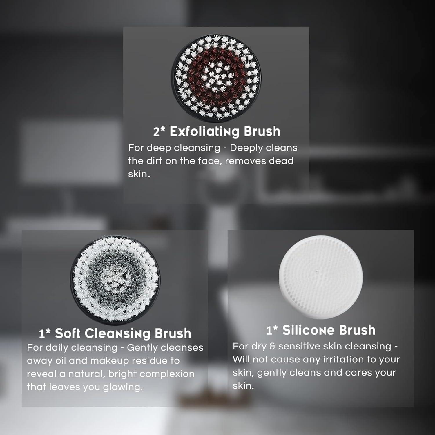 4 Cabezas de Repuesto Gaurins para Cepillo Facial Ga-7266