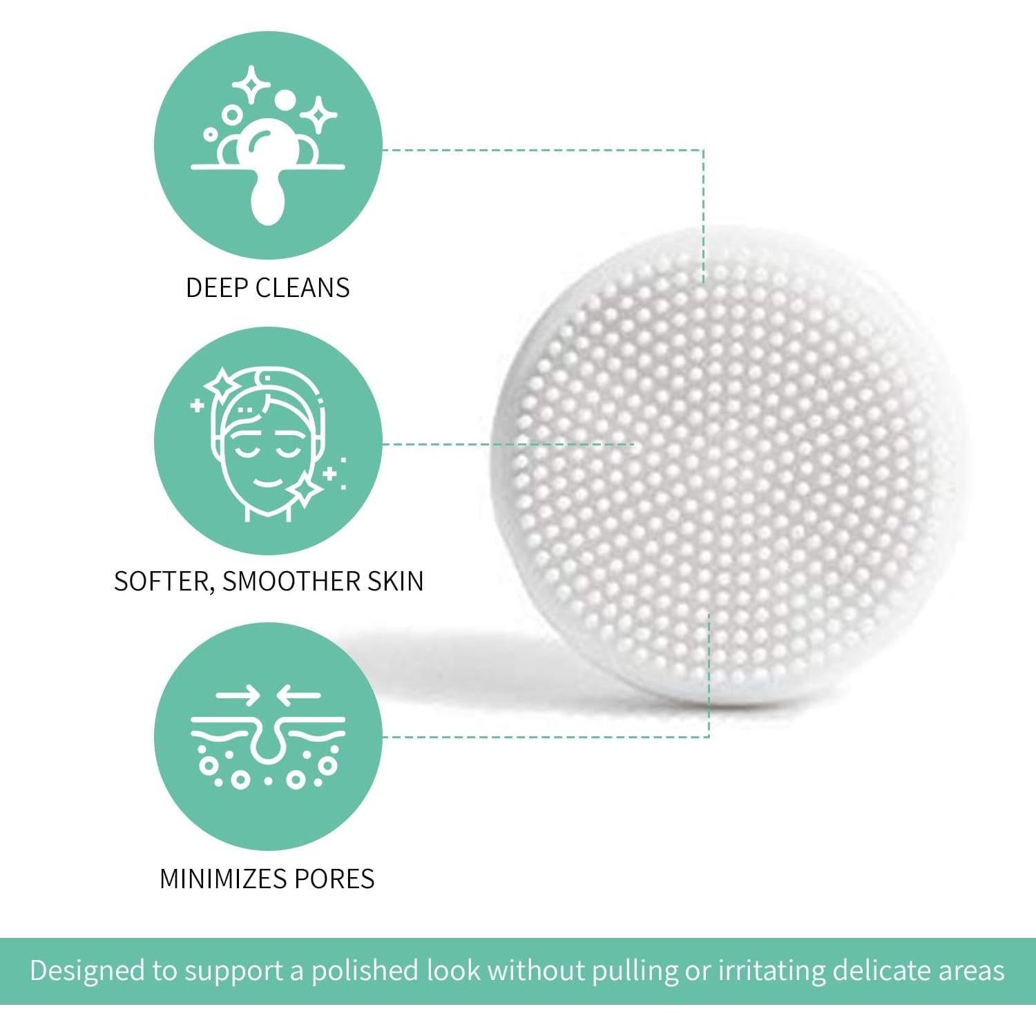 Cabezal de Cepillo Facial de Silicona Dermilogic - Suave y Duradero