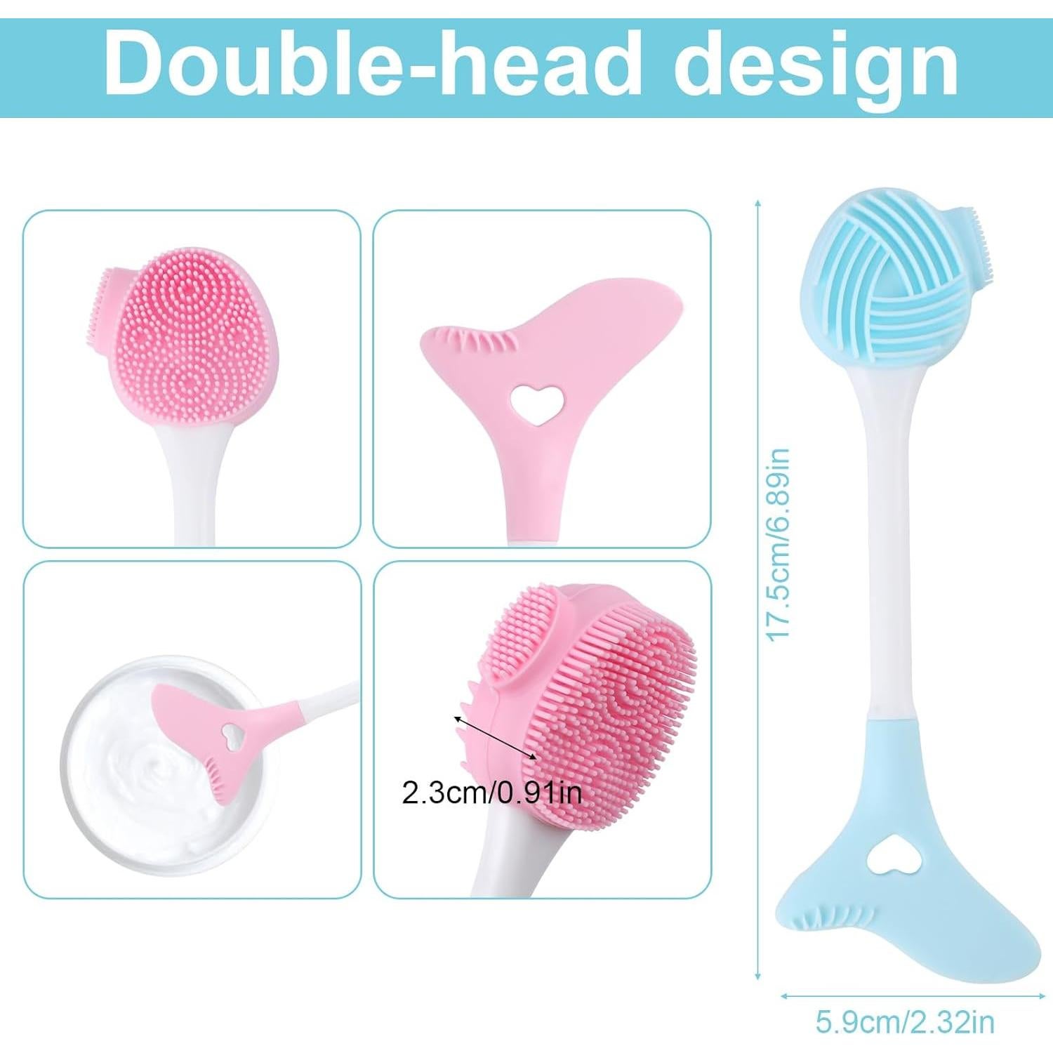 2 Cepillos Faciales de Silicona Lasuroa - Exfoliador Doble Cara