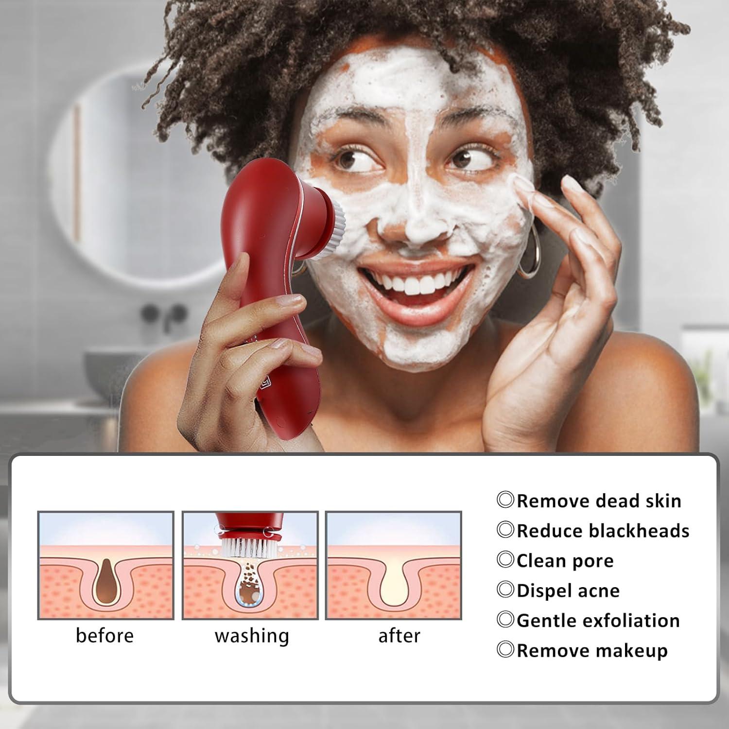 Cepillo Facial Eléctrico Crehora CR-2066, IPX7, 4 Cabezas