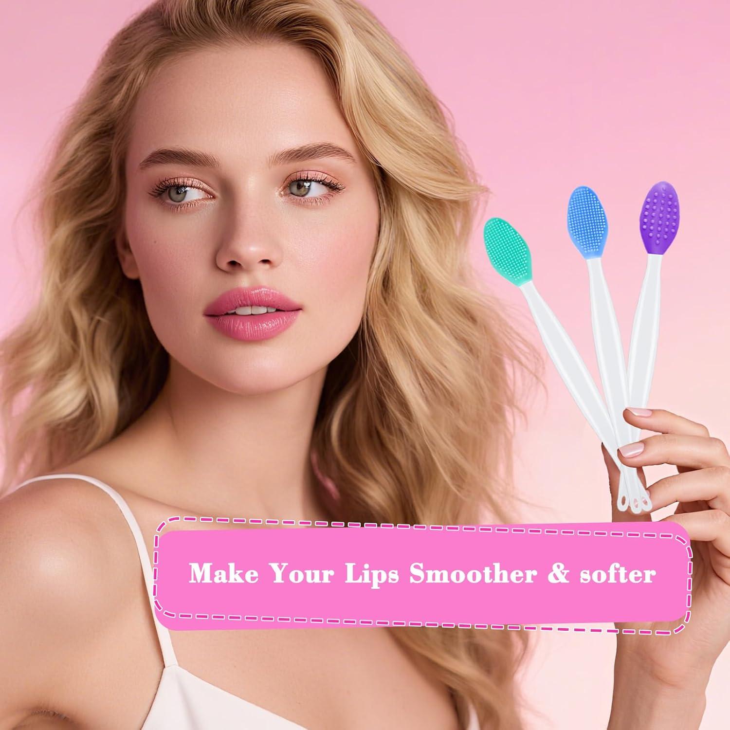 10 Cepillos Faciales de Silicona Doble Cara Exfoliantes LLMSIX