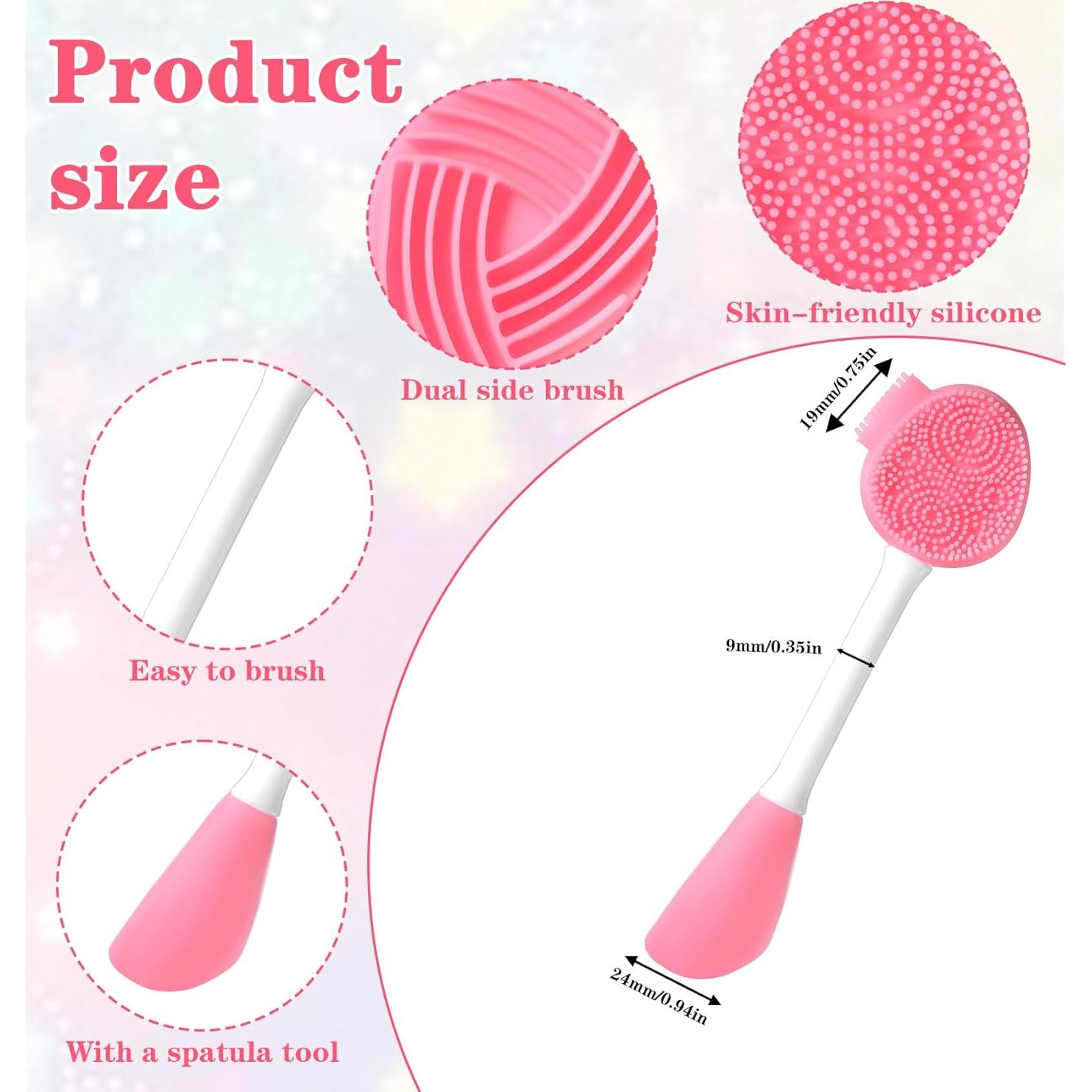 Limpiador Facial de Silicona ValueBargain - 2 Piezas Rosa