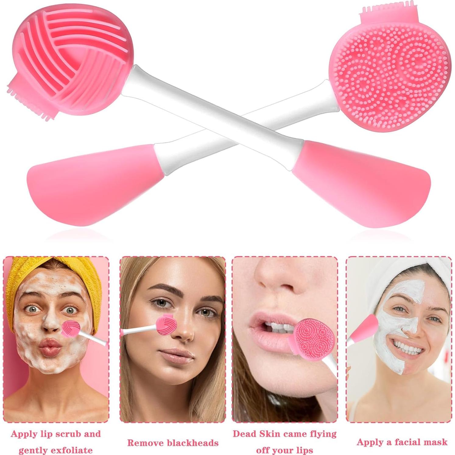 Limpiador Facial de Silicona ValueBargain - 2 Piezas Rosa