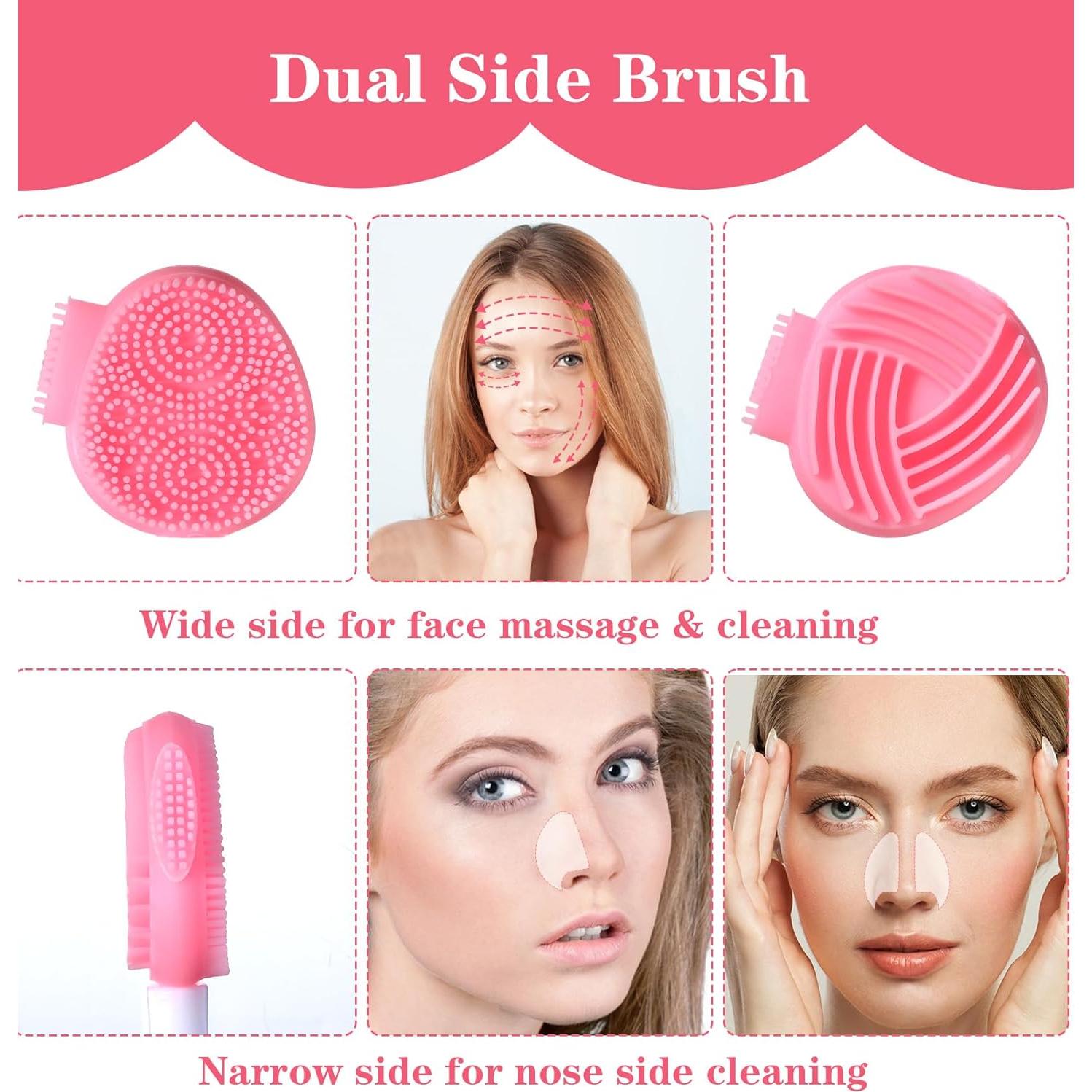 Limpiador Facial de Silicona ValueBargain - 2 Piezas Rosa