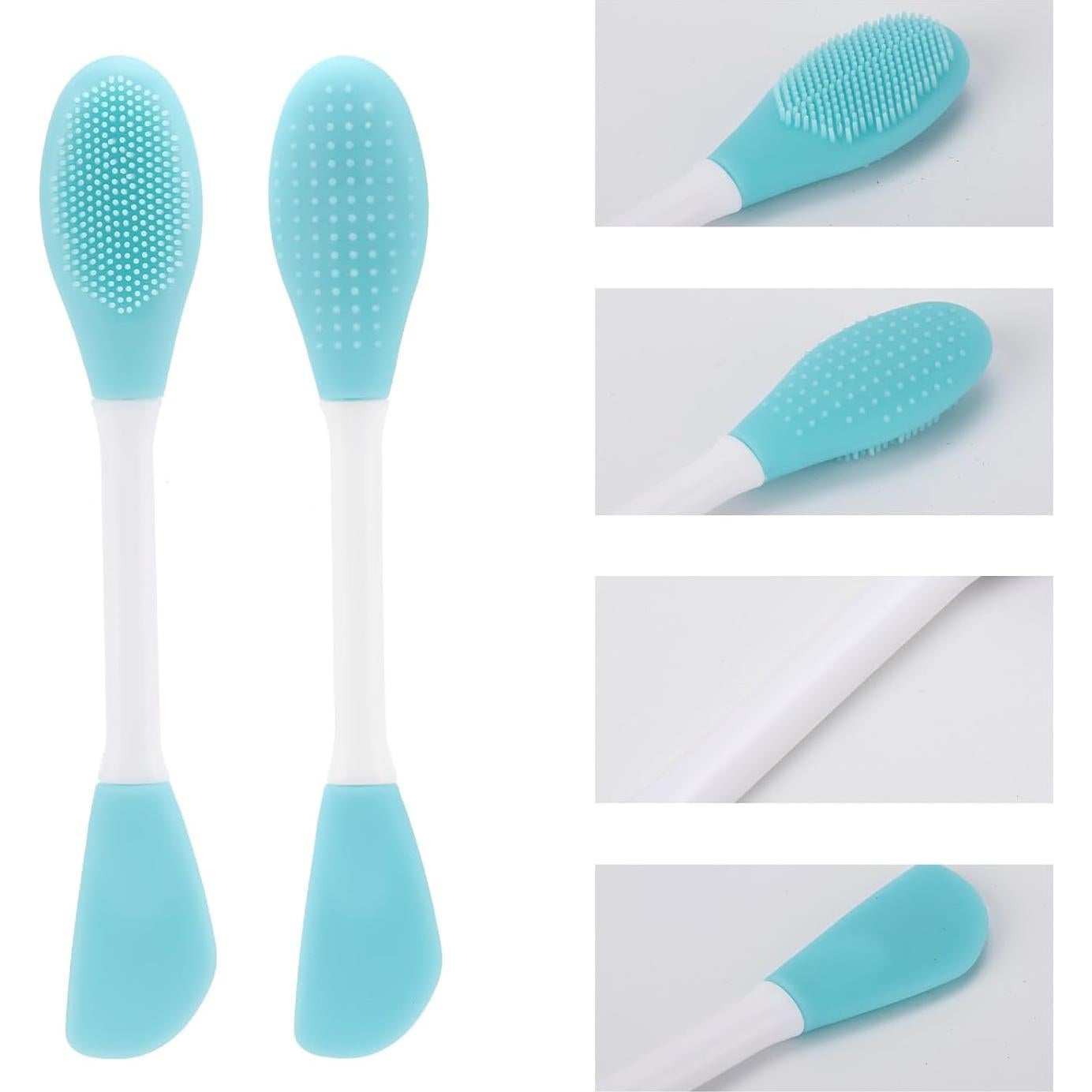 Paquete de 4 Aplicadores de Mascarilla Facial Silicona 2 en 1