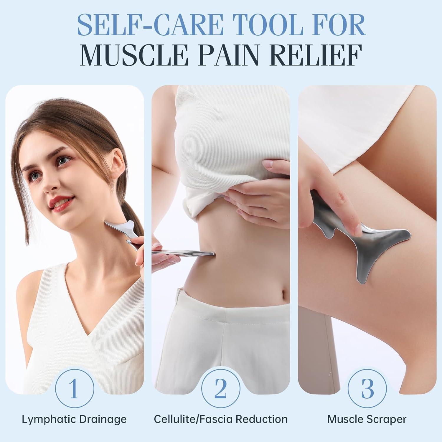 Herramienta de Masaje Gua Sha 4-en-1 Pez - Cuidado Facial