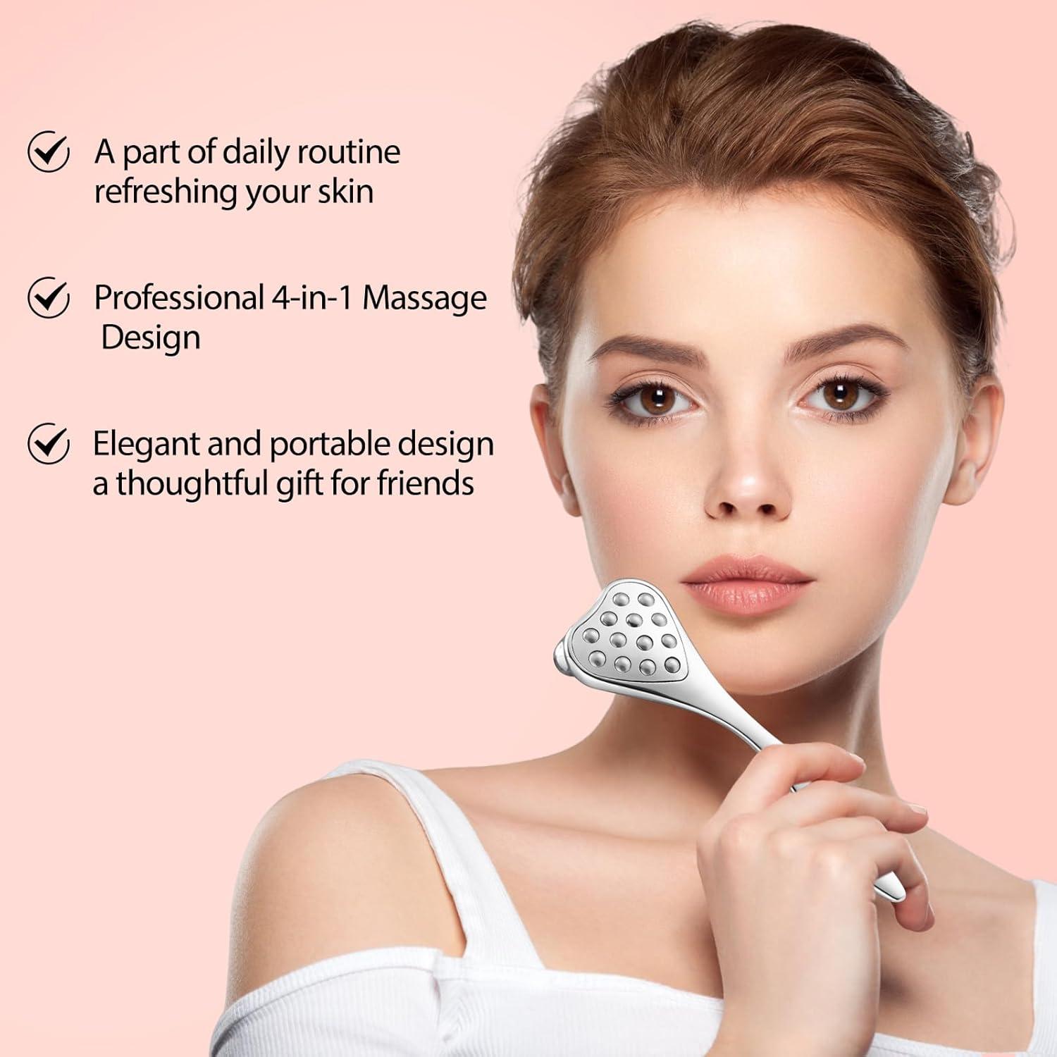 Rodillo Facial 4-en-1 Running Man - Masajeador Antienvejecimiento