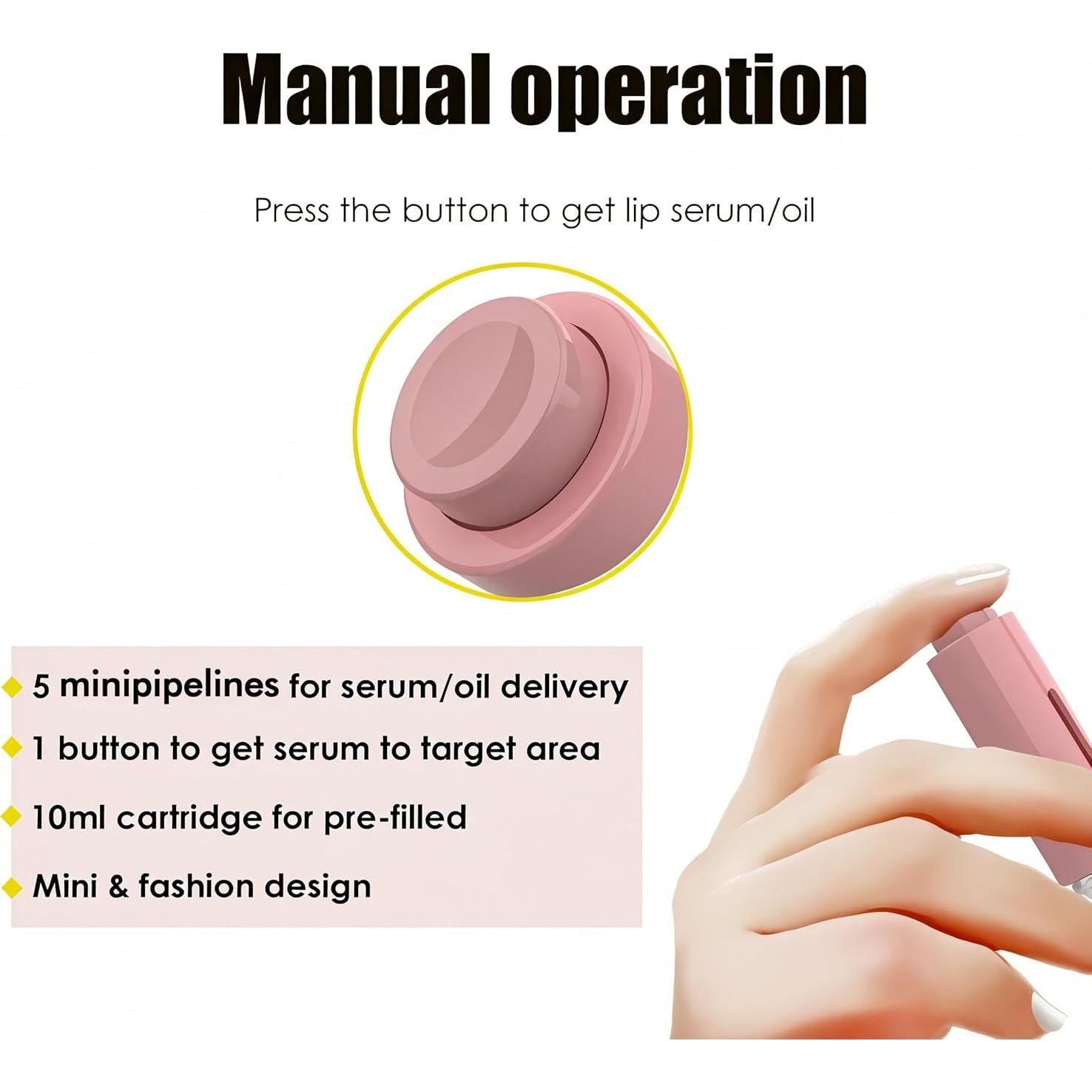 Rodillo Derma TIDEWISH con Aplicador de Suero 0.25mm Rosa