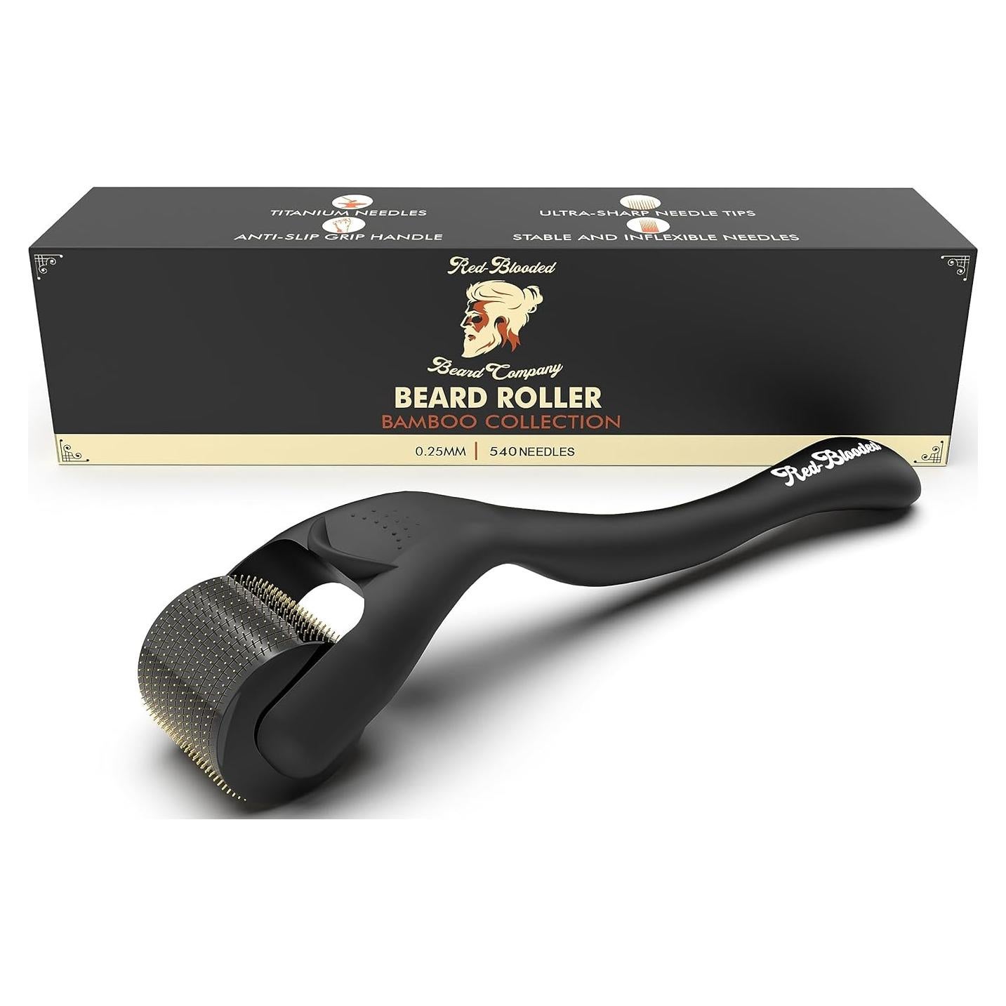 Rodillo Derma para Barba Red-Blooded - Microneedles 16.6cm