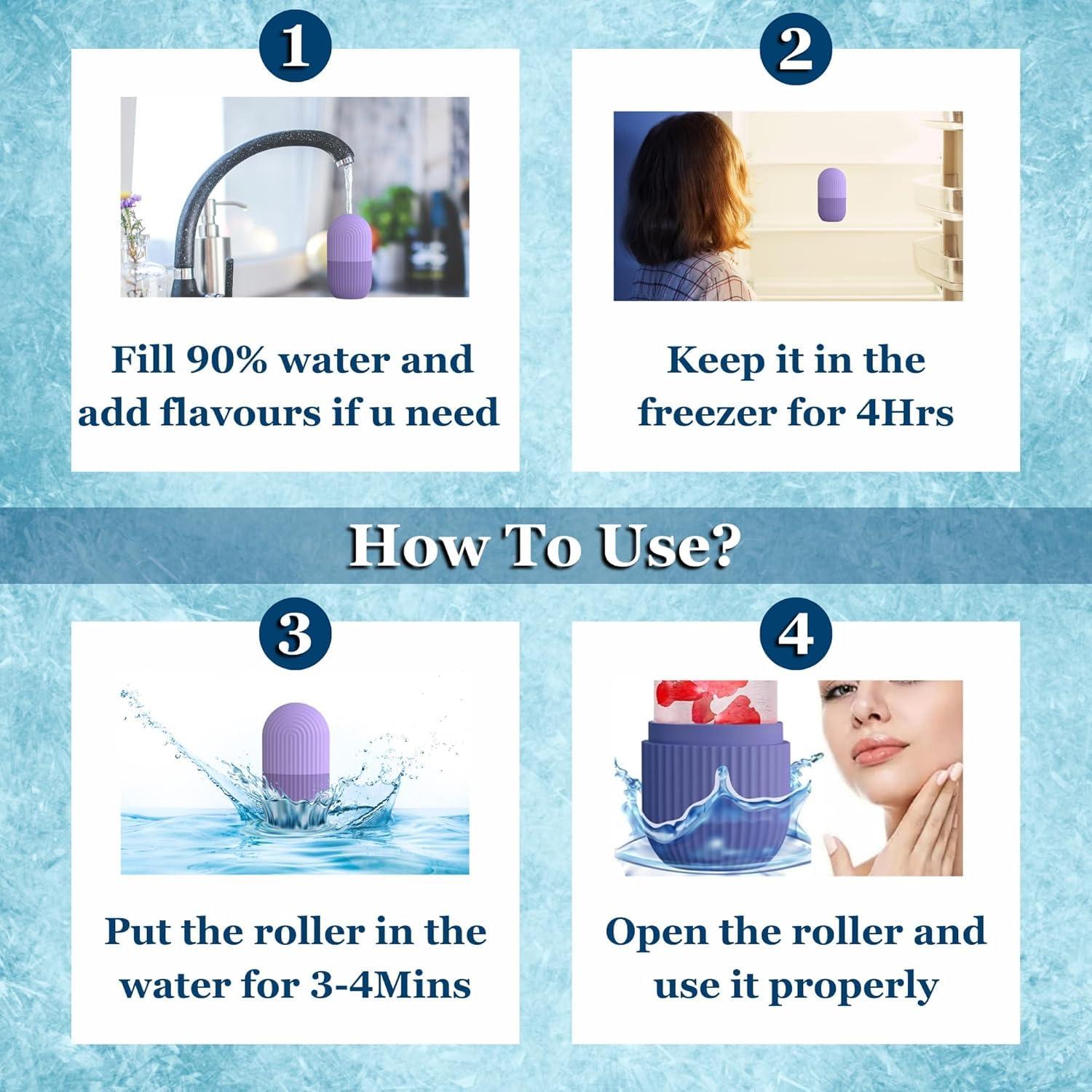 Rodillo de Hielo para Cara LyfNeeds - Silicona Reutilizable 10cm