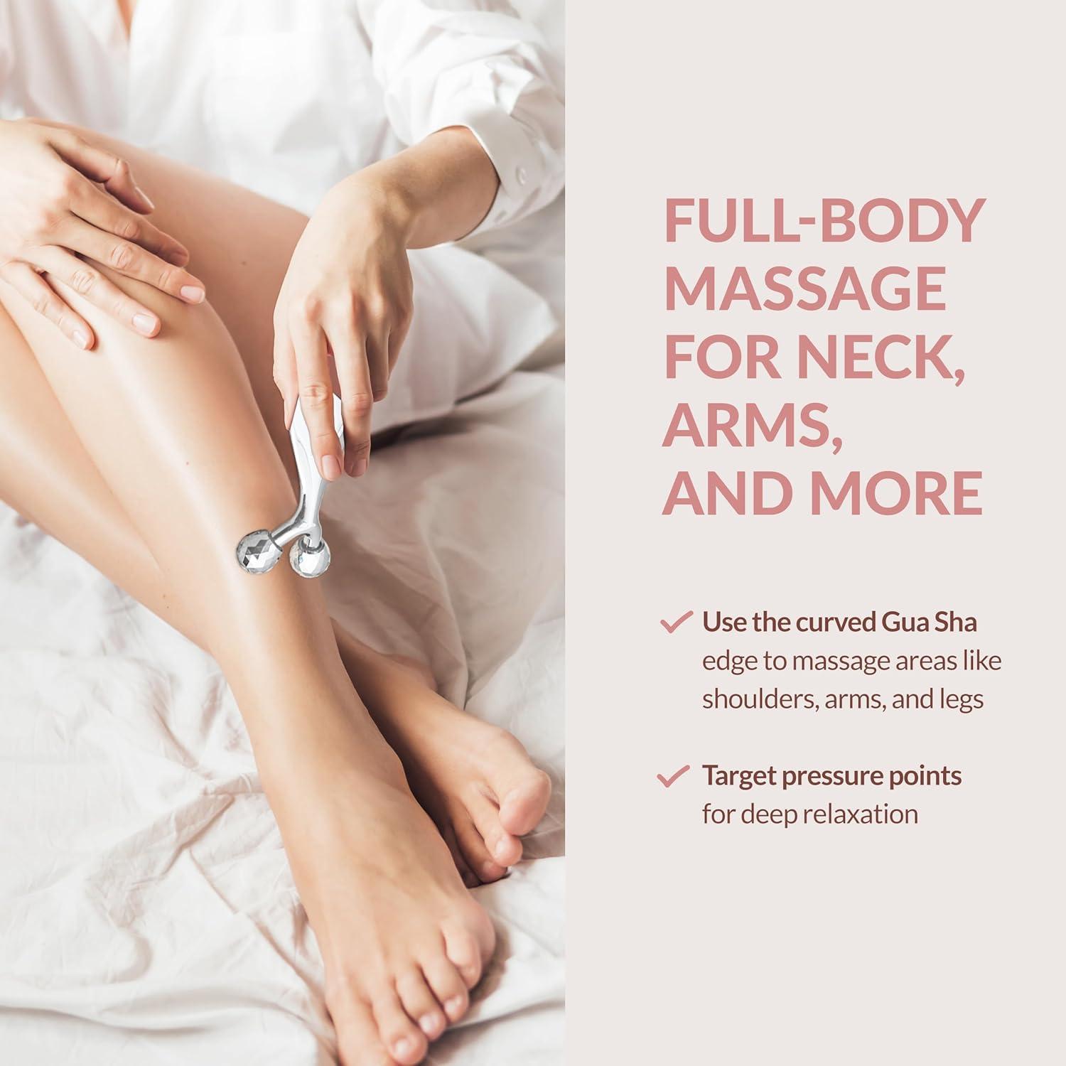 Rodillo Facial 2-en-1 y Gua Sha WEBOMTIME - Masajeador Refrigerante