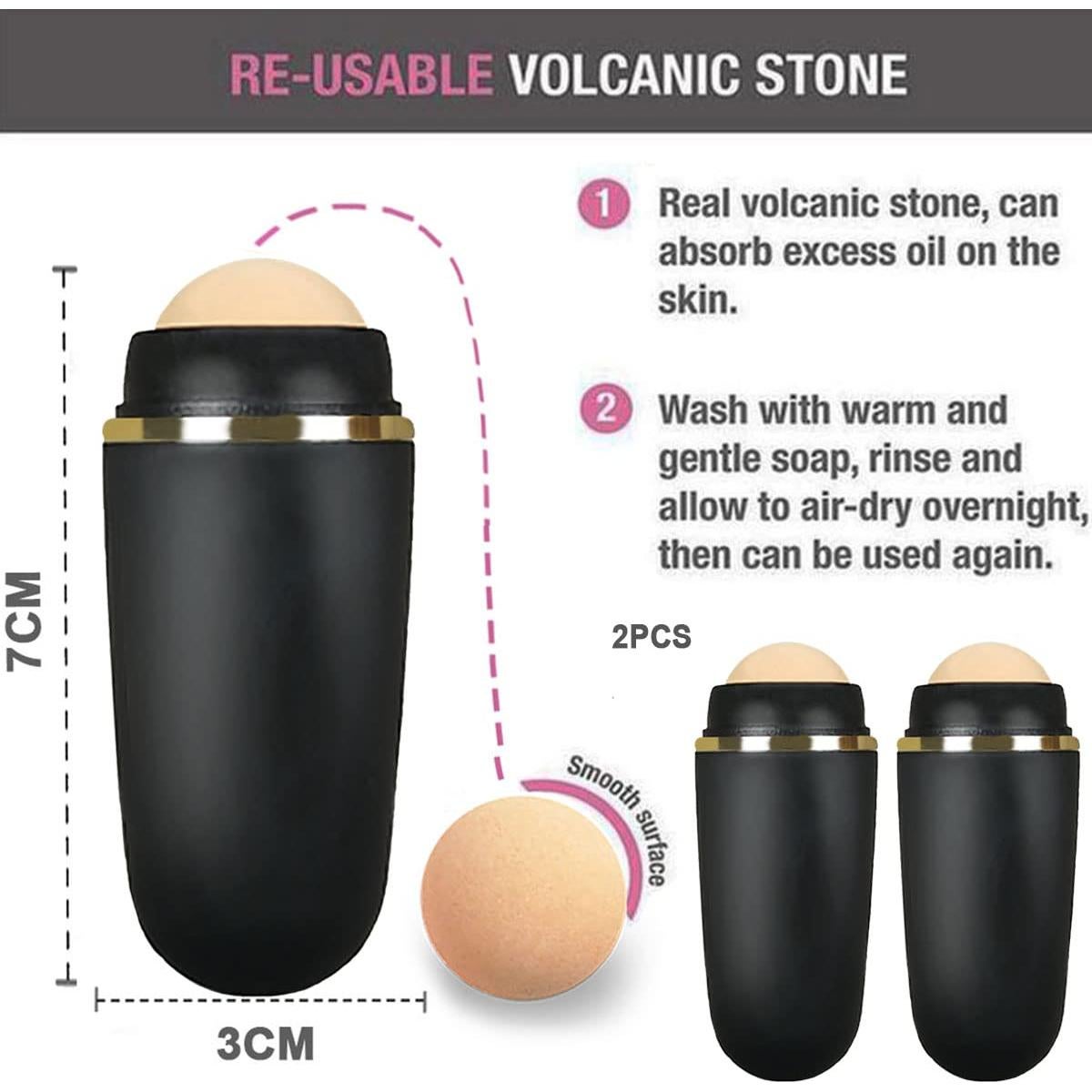 Rodillo Facial Volcánico Absorbente de Aceite Ngup Ray 2 PCS