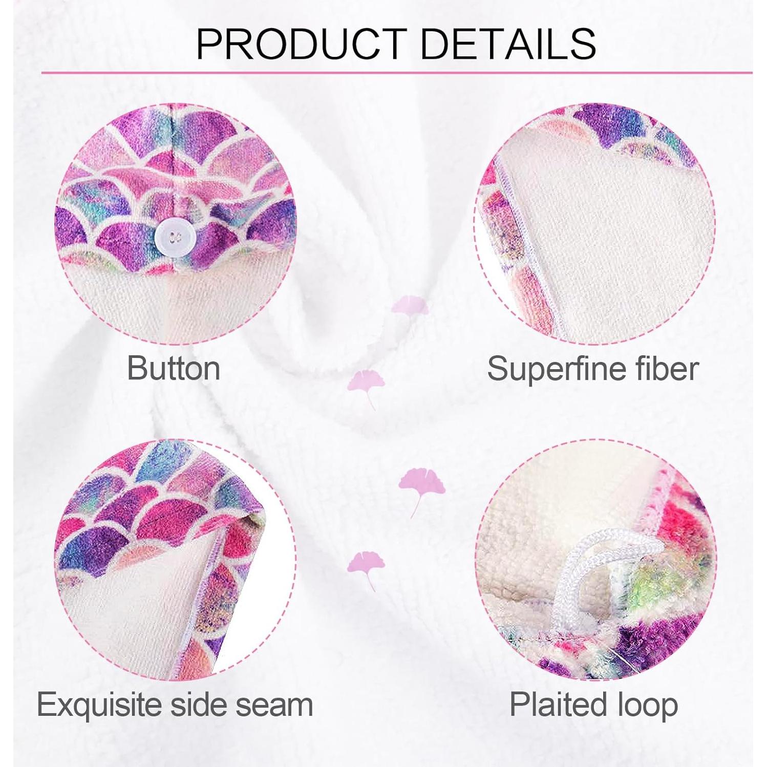 Toalla de Microfibra para Cabello MADHOLLY Sirena 2Pack