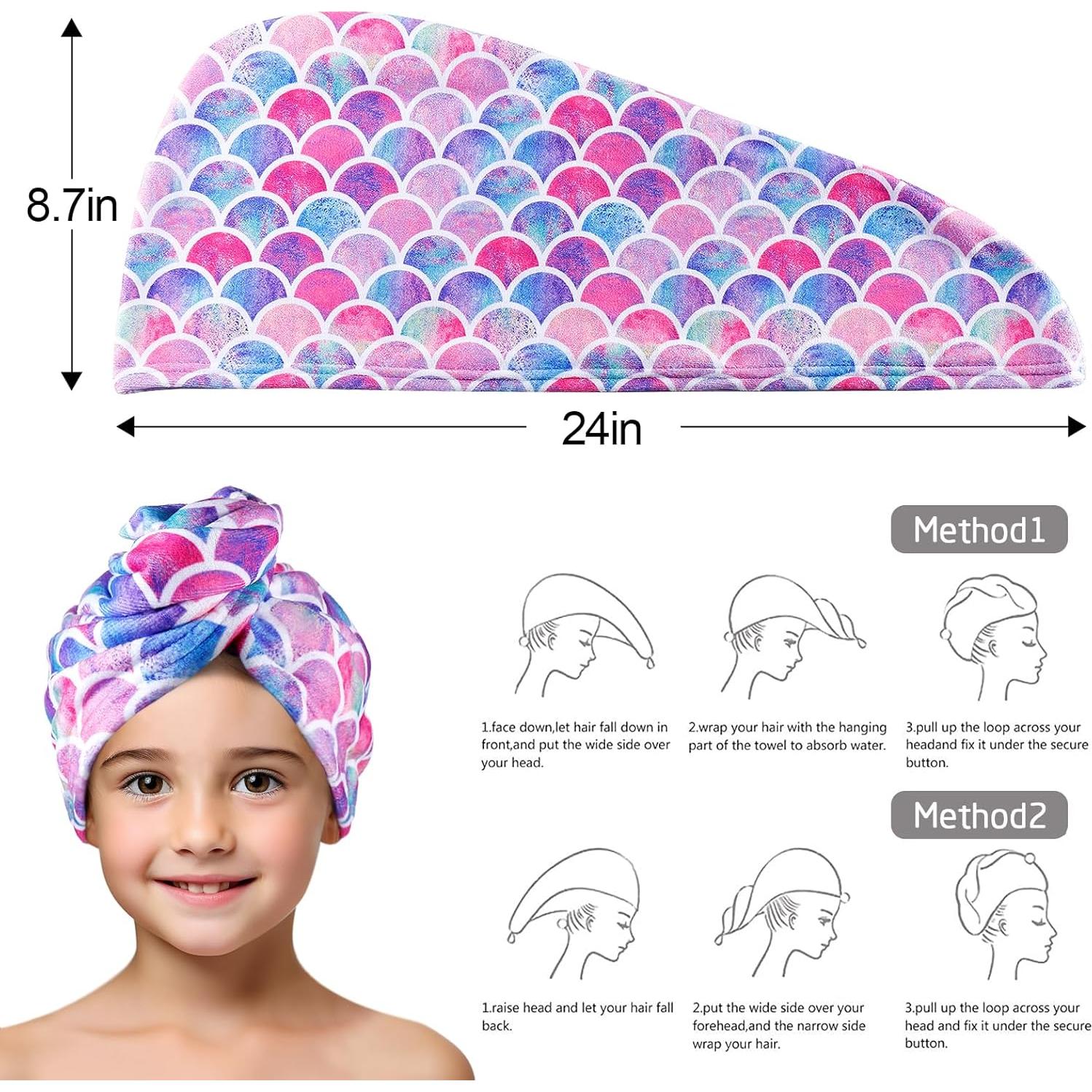 Toalla de Microfibra para Cabello MADHOLLY Sirena 2Pack