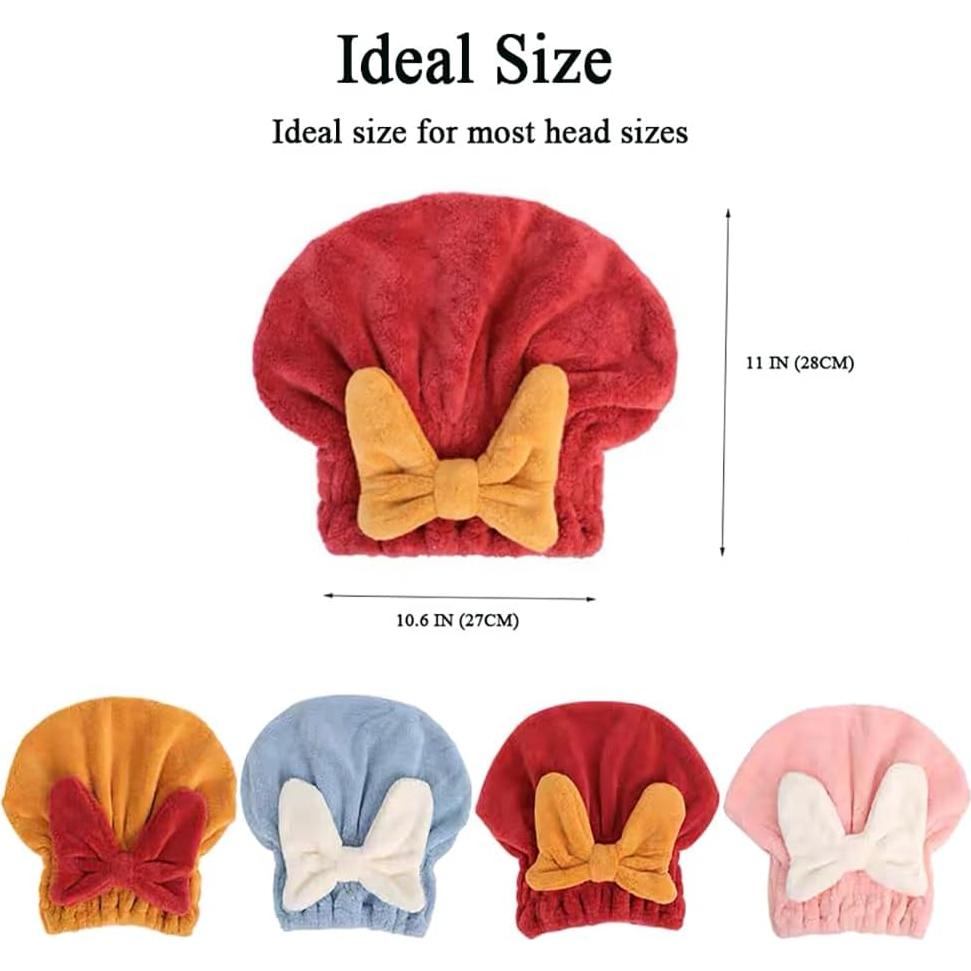 Toallas de Cabello Microfibra Jenmex 2 Piezas Azul y Rosa