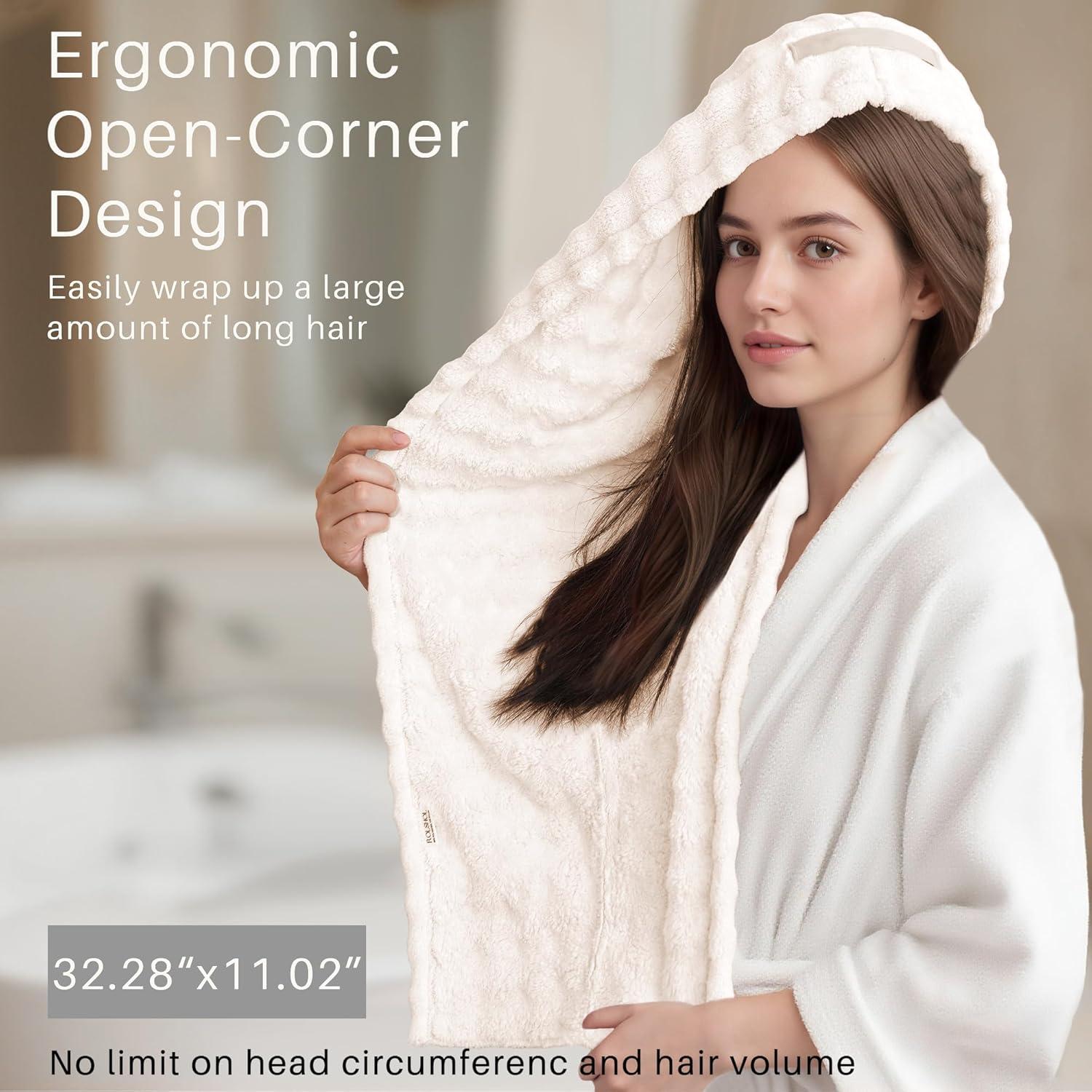 Toallas de Microfibra para el Cabello ROLSHOL - Paquete de 3