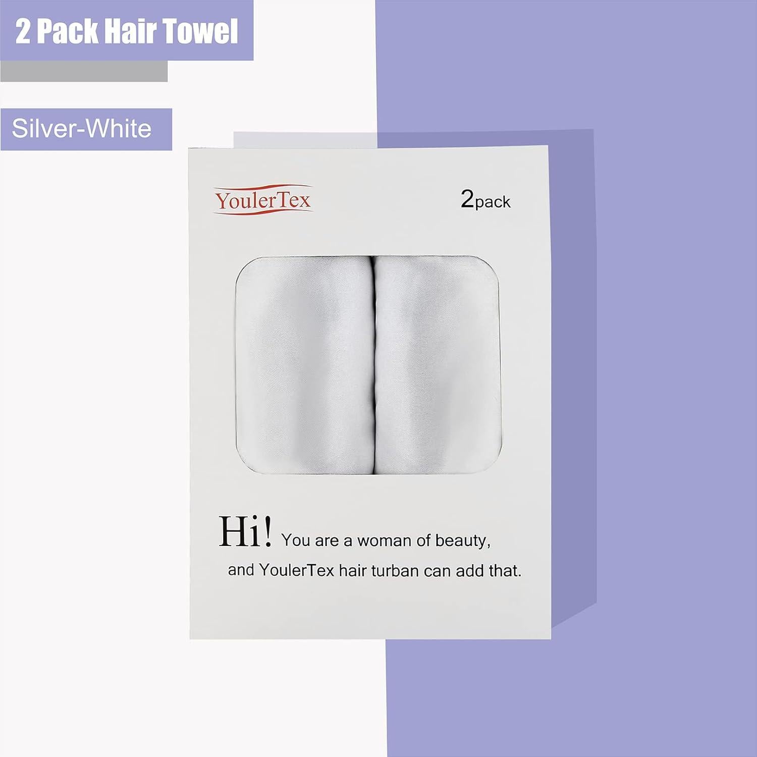Toalla de Microfibra para Cabello YoulerTex 2Pack 68.6x25.4cm