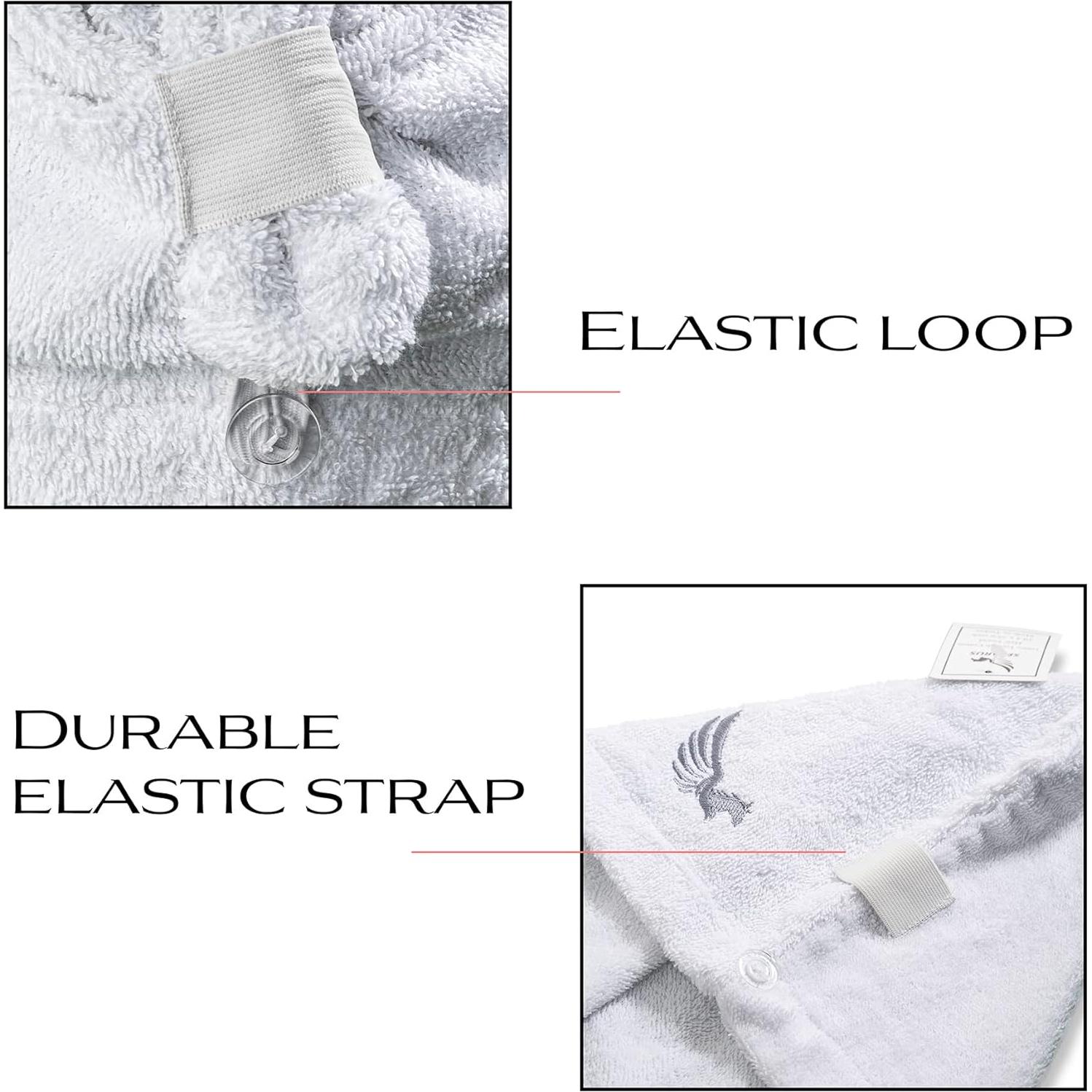 Toalla de Cabello de Algodón Turco Selarus 25.4x66 cm