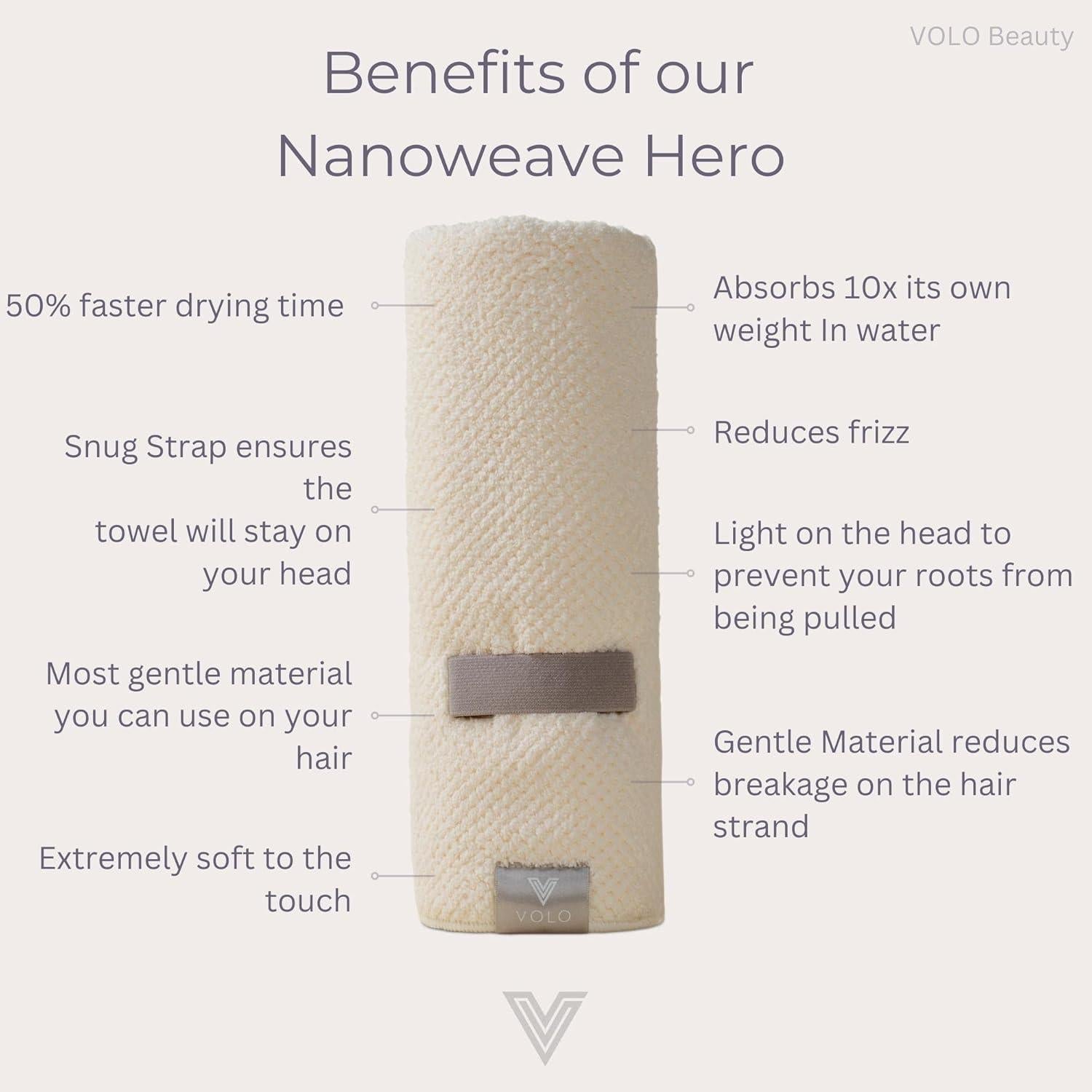 Toalla de Pelo VOLO Hero Nube Rosa - Microfibra Ultra Suave