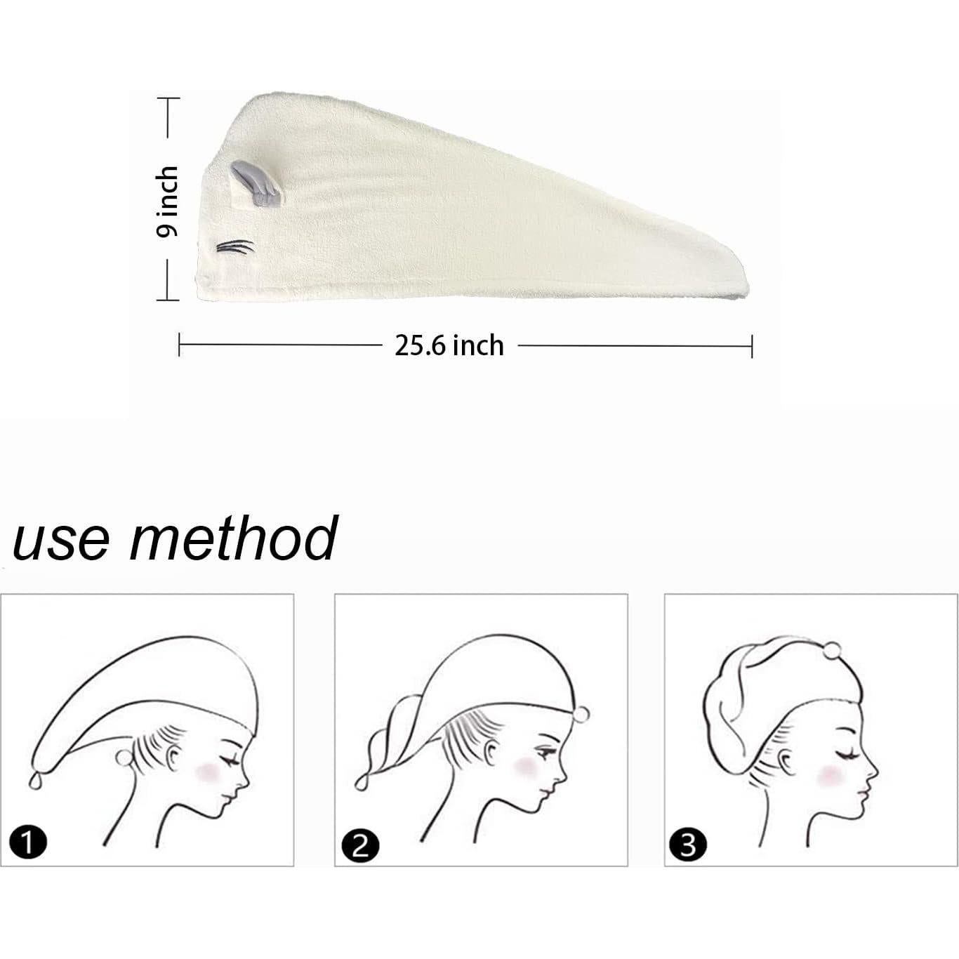 Toalla para el Cabello SISITEN Microfibra Azul y Rosa 65x25 cm