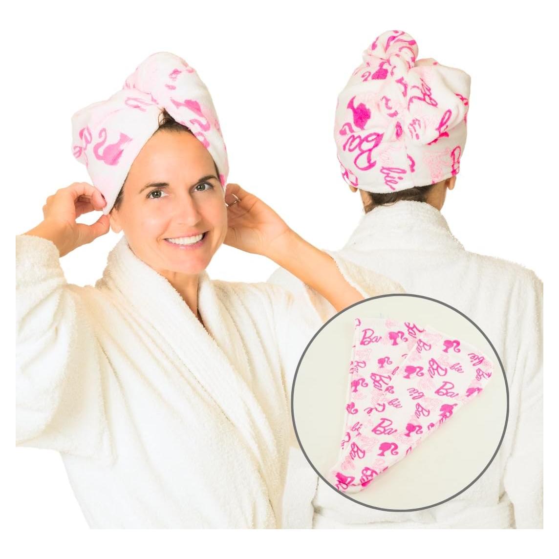 Set de 2 Toallas de Microfibra para el Cabello Barbie