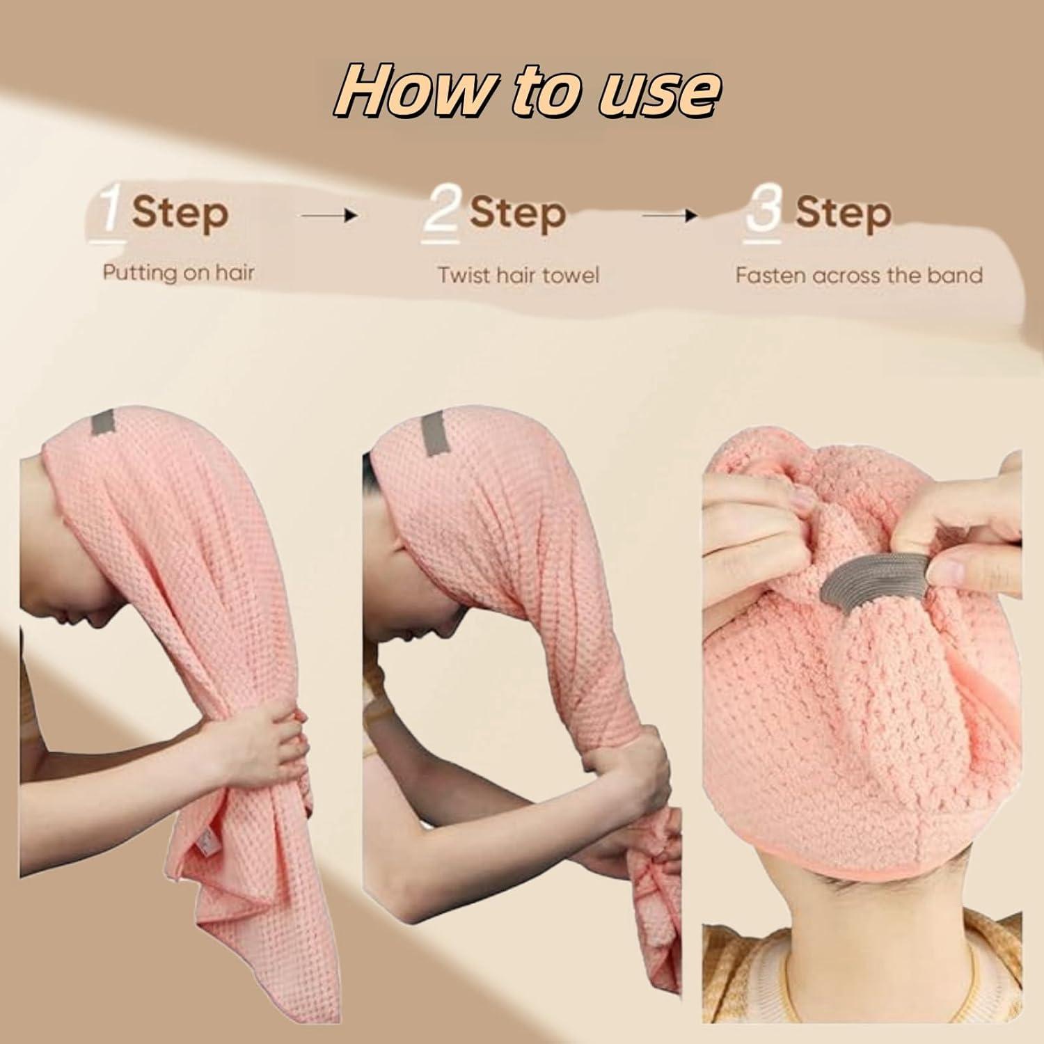 Toalla de Microfibra para Cabello XAIODRAGONSKY 40x24 cm 2PC