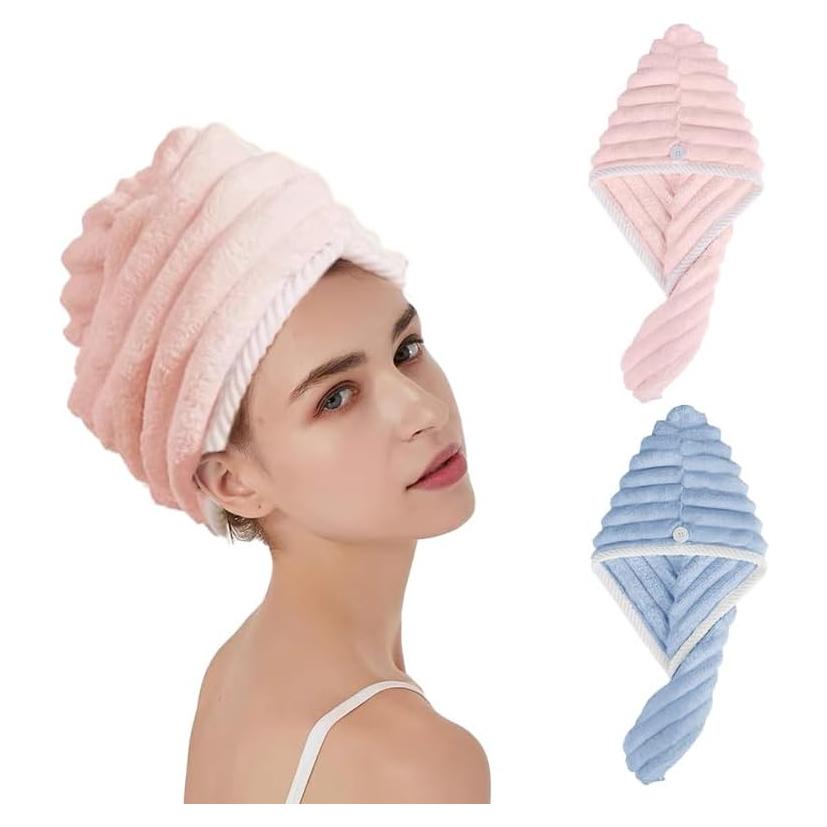 Toalla de Microfibra para Cabello Jenmex 2 Piezas Absorbente