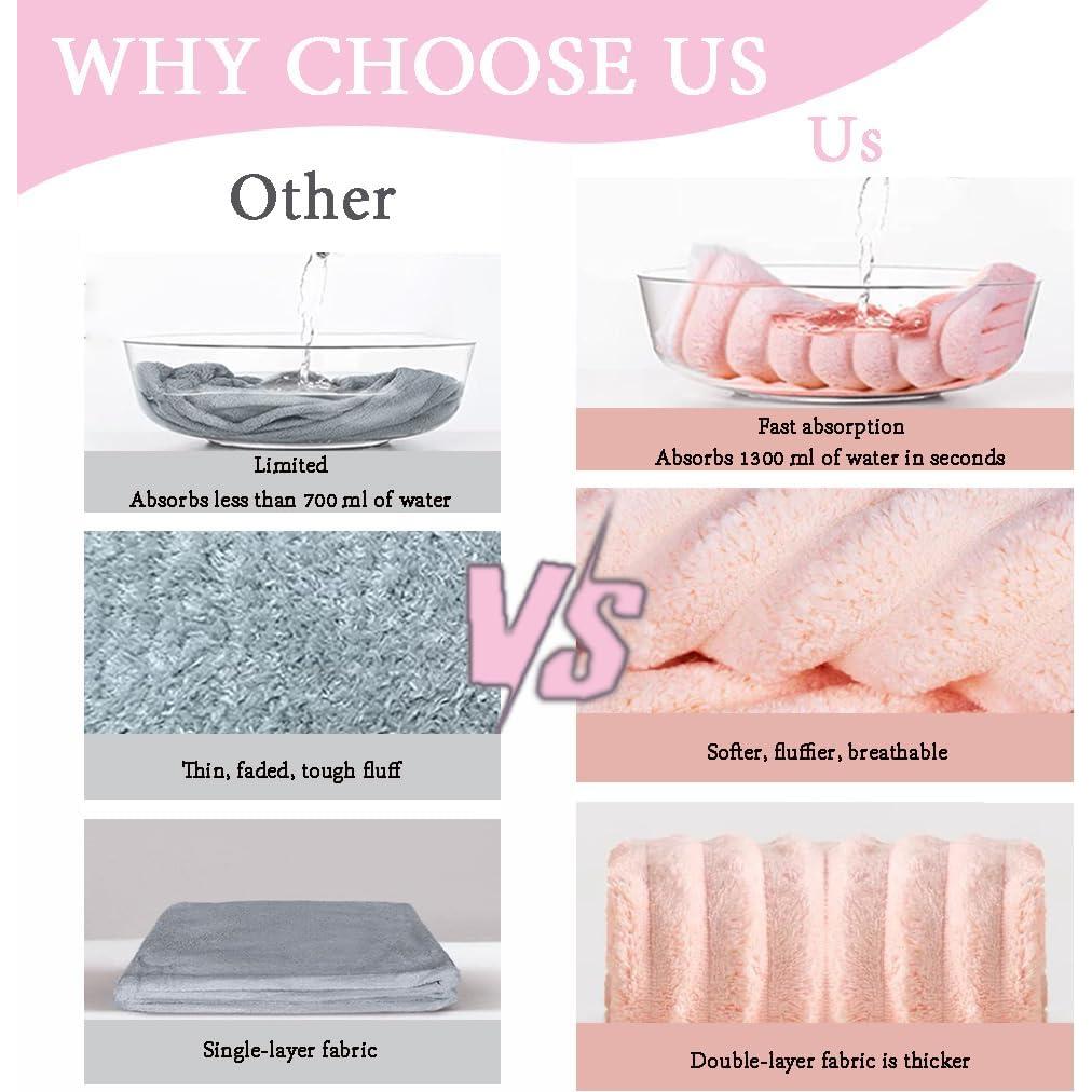 Toalla de Microfibra para Cabello Jenmex 2 Piezas Absorbente