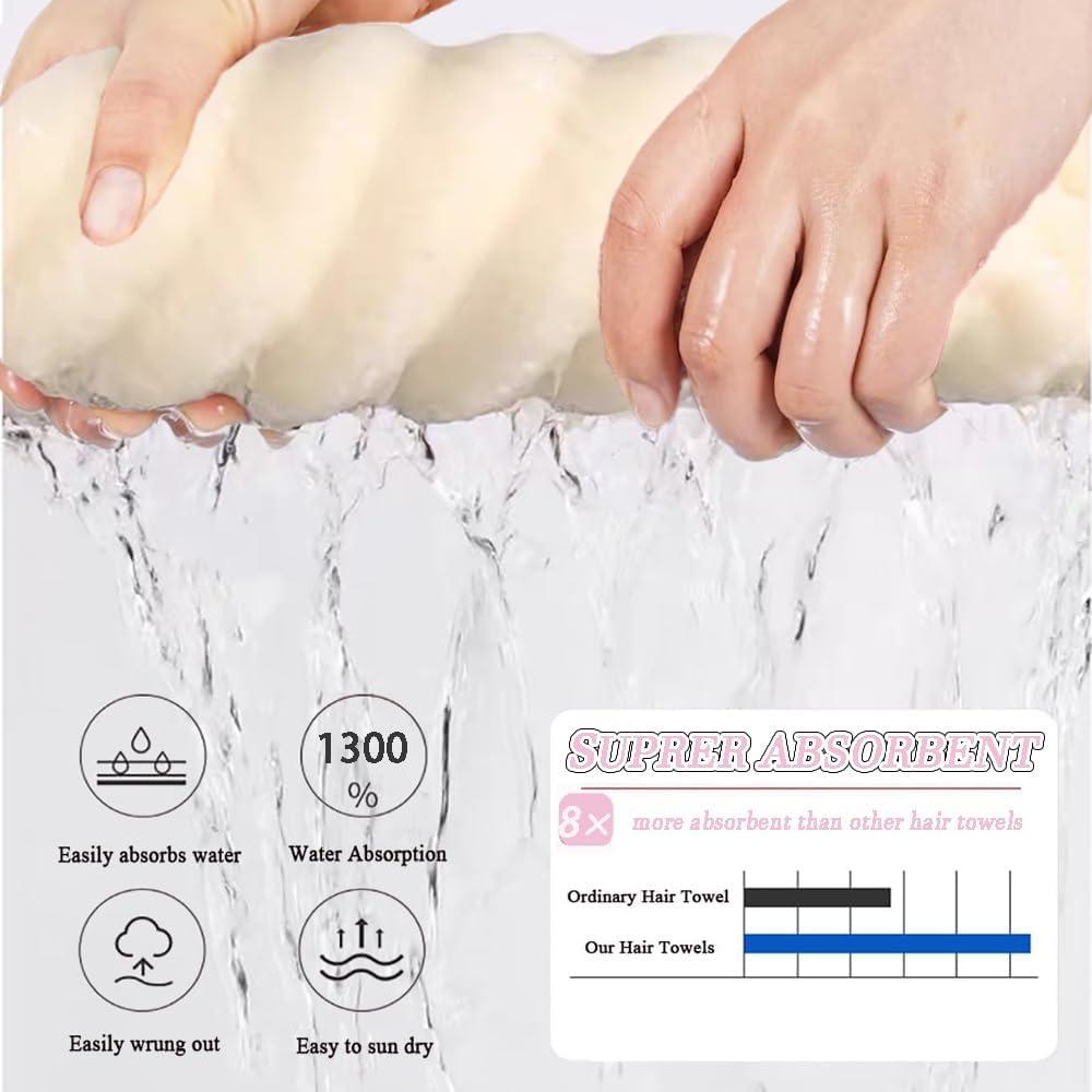 Toalla de Microfibra para Cabello Jenmex 2 Piezas Absorbente