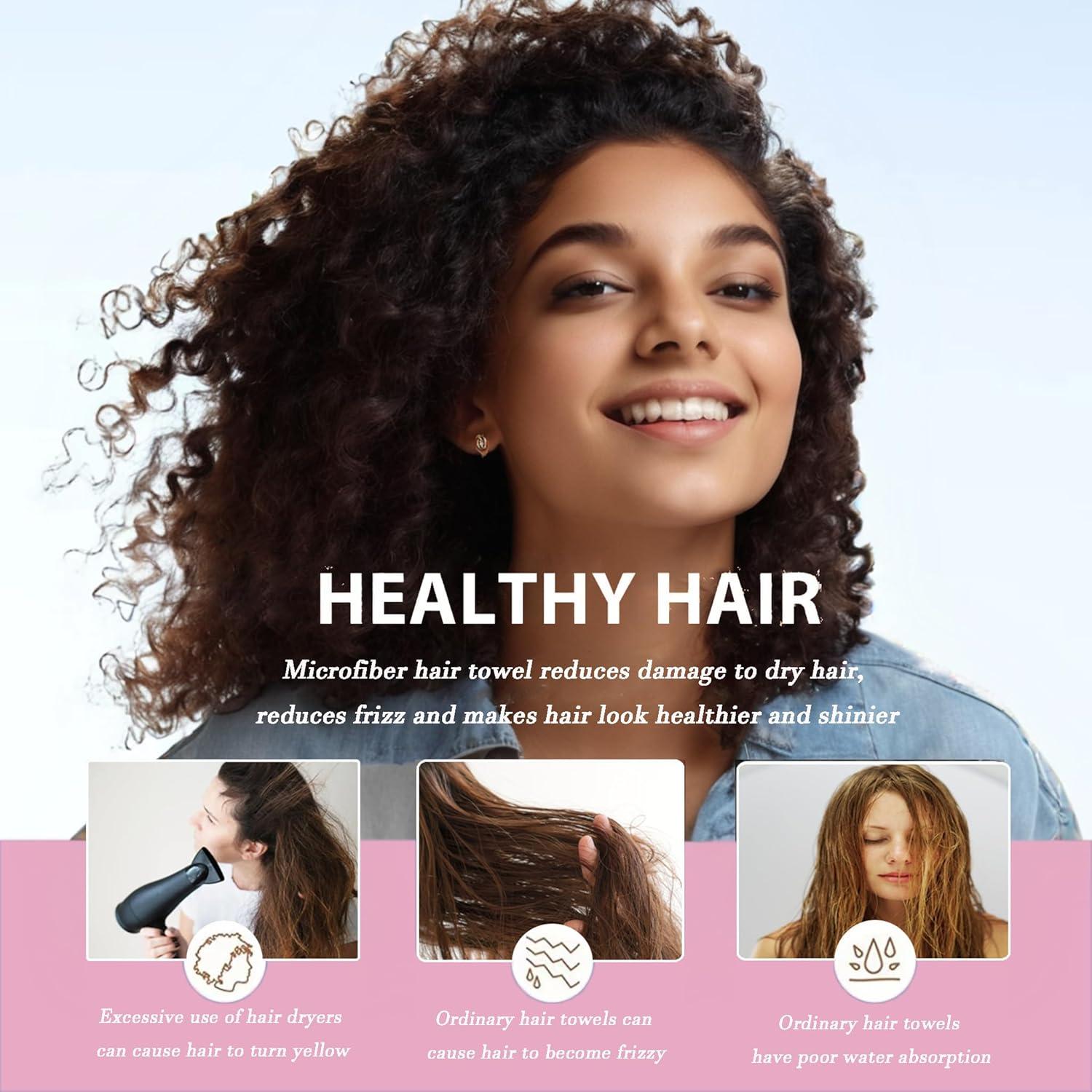 Toalla de Microfibra para Cabello Jenmex 2 Piezas Absorbente