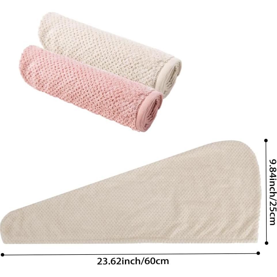 Toalla de Microfibra para Cabello VToALARD 2 Piezas Absorbentes