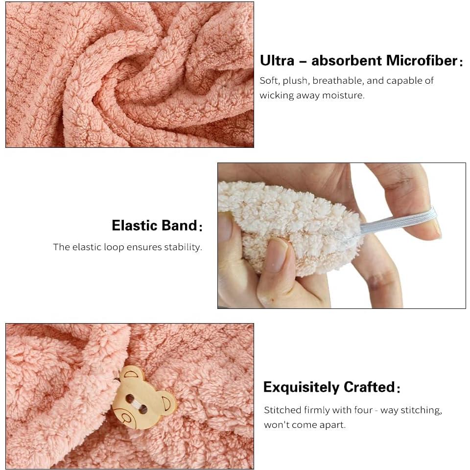 Toalla de Microfibra para Cabello VToALARD 2 Piezas Absorbentes