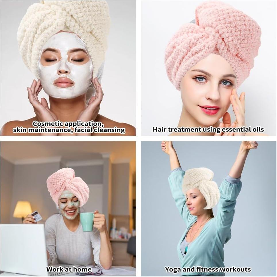 Toalla de Microfibra para Cabello VToALARD 2 Piezas Absorbentes